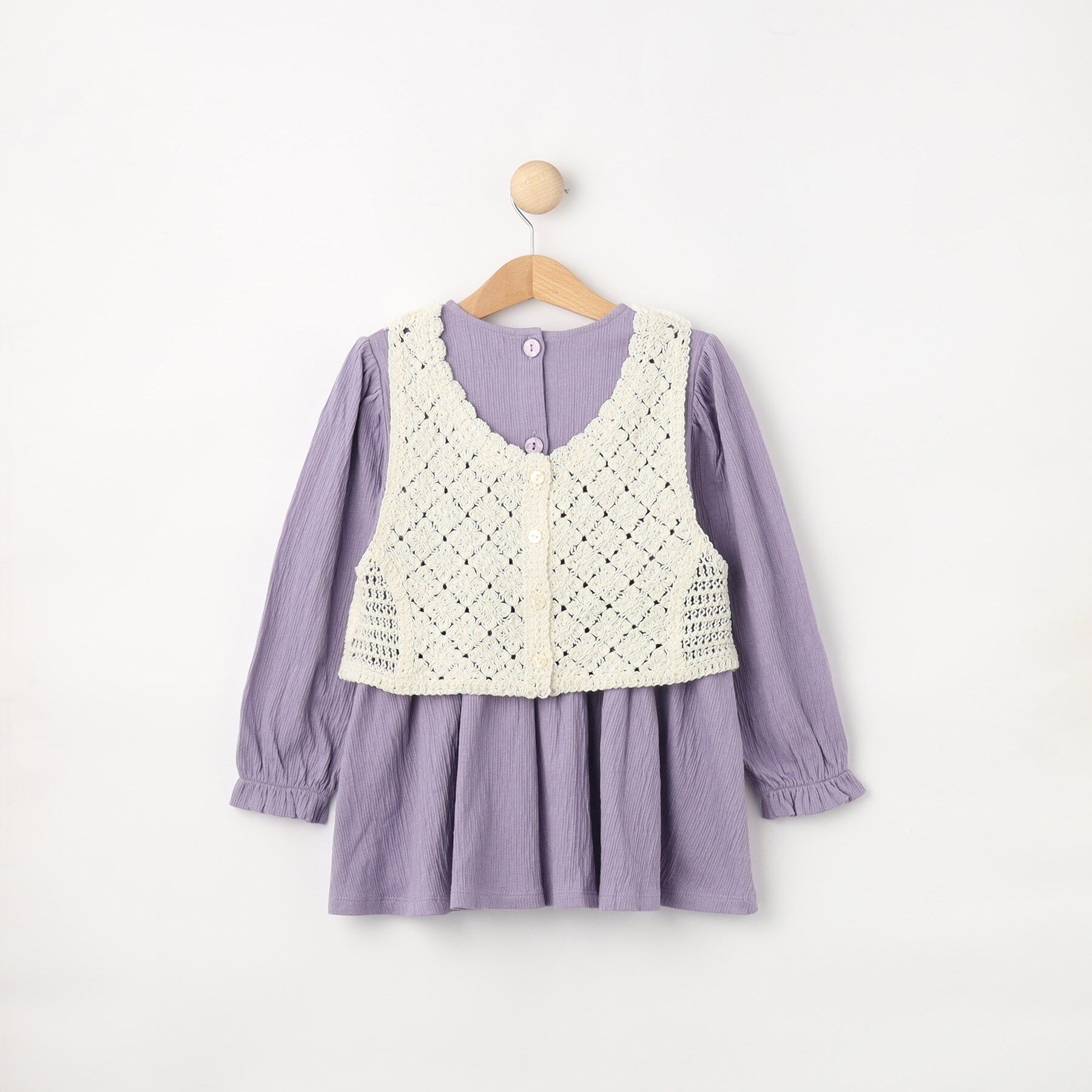 SHOO･LA･RUE「【2点セット】カギ編みベスト＋チュニックセット」|チュニック|