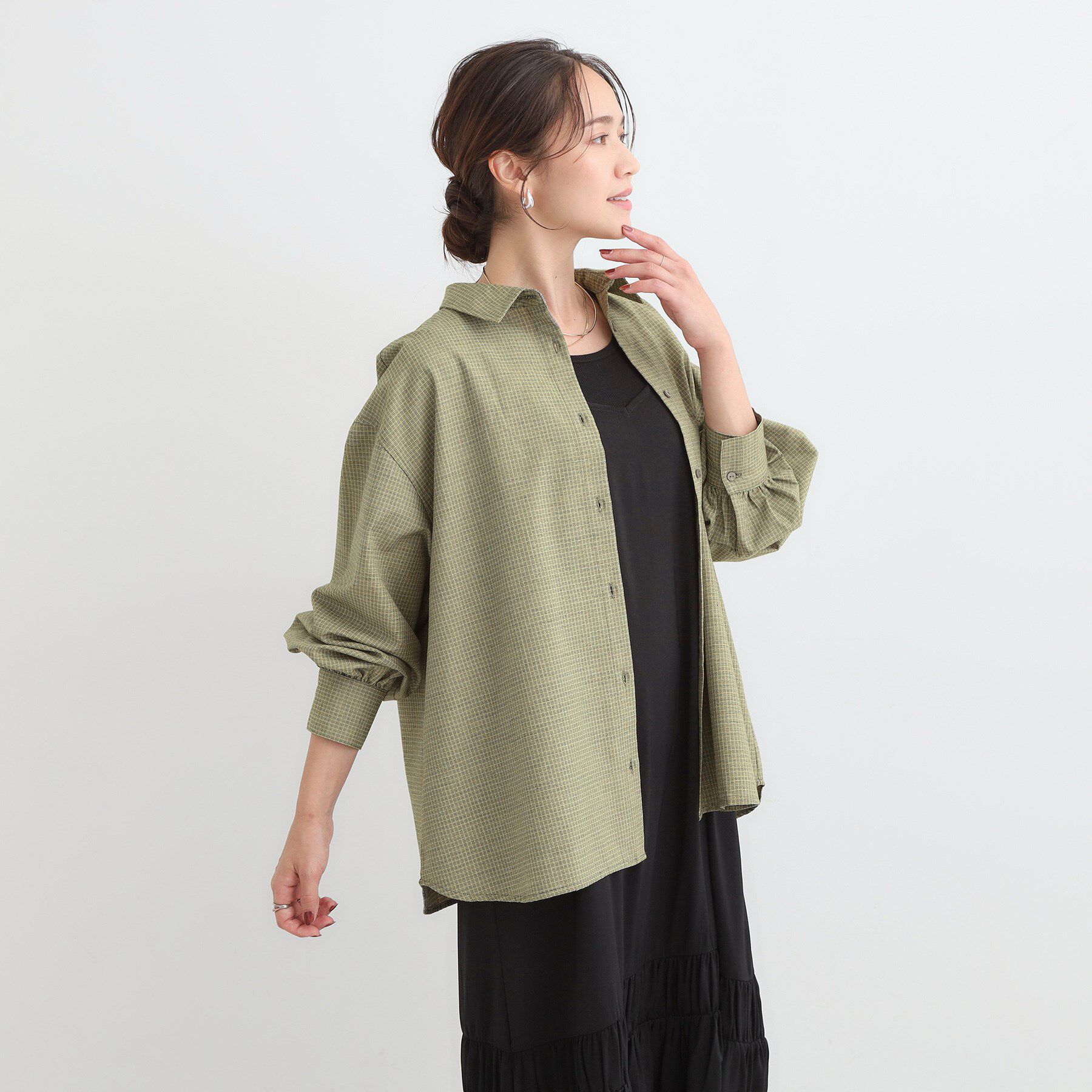 SHOO･LA･RUE「【着丈選べる】オーバーサイズのチェックシャツ」|シャツ・ブラウス|