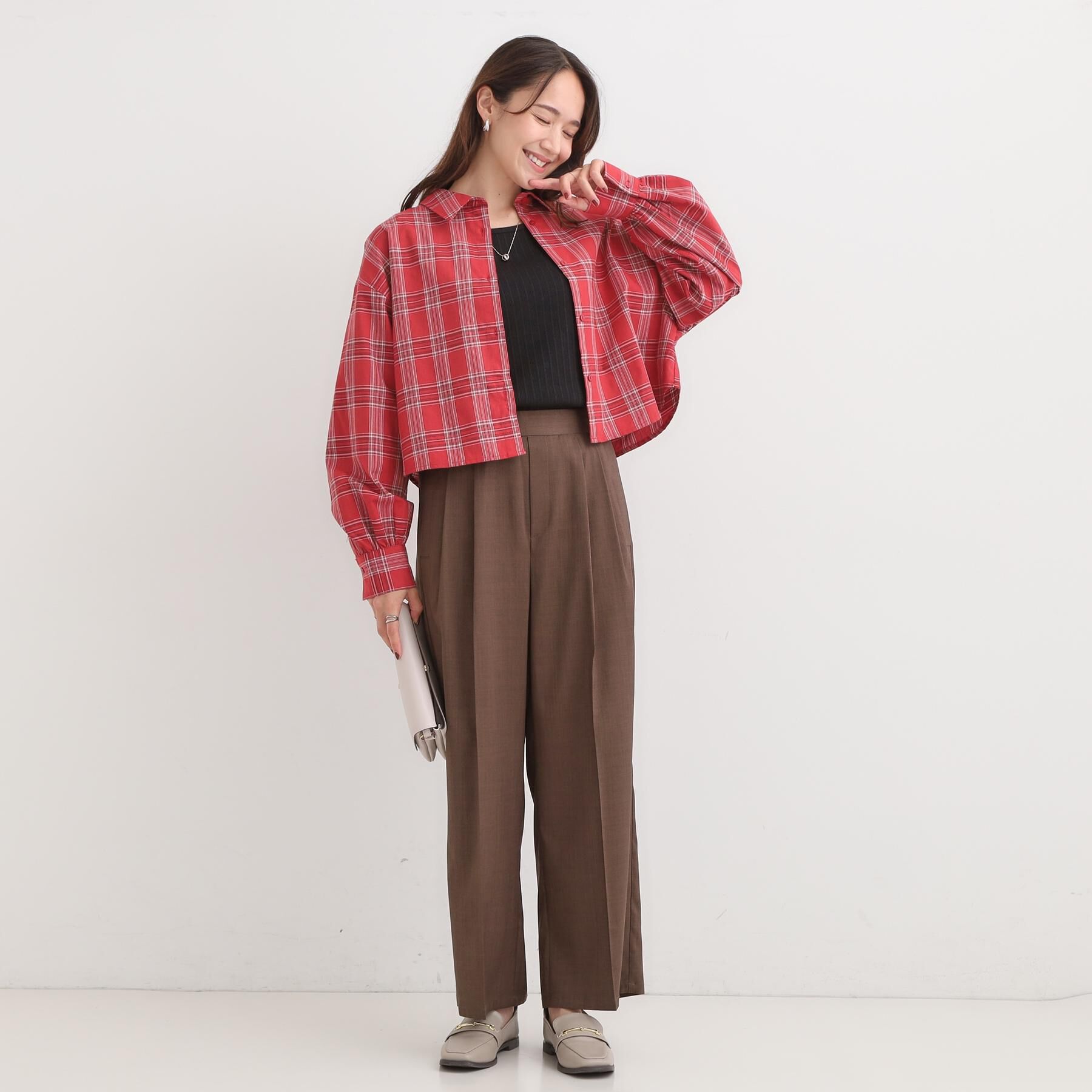 SHOO･LA･RUE「【着丈選べる】オーバーサイズのチェックシャツ」|シャツ・ブラウス|