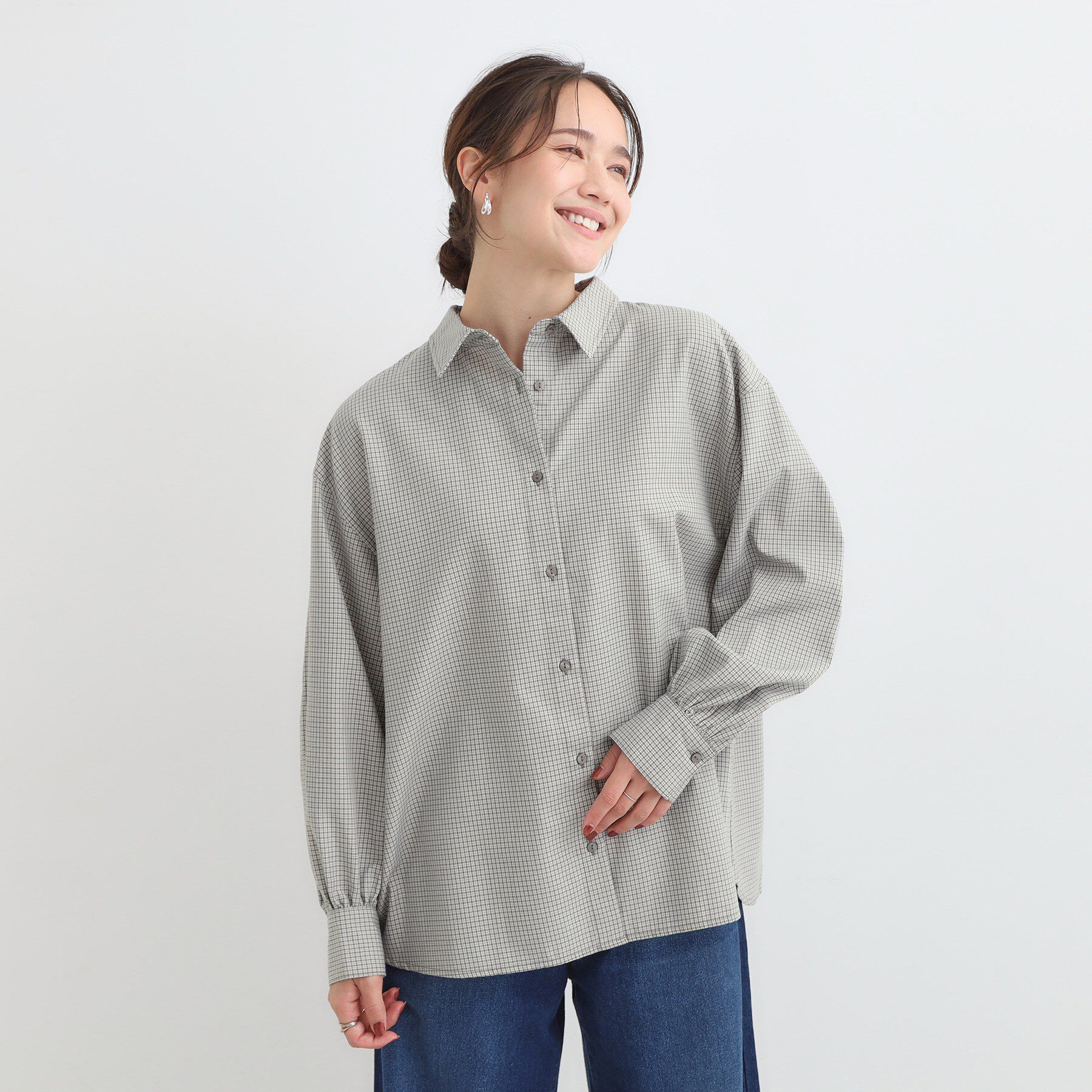 SHOO･LA･RUE「【着丈選べる】オーバーサイズのチェックシャツ」|シャツ・ブラウス|