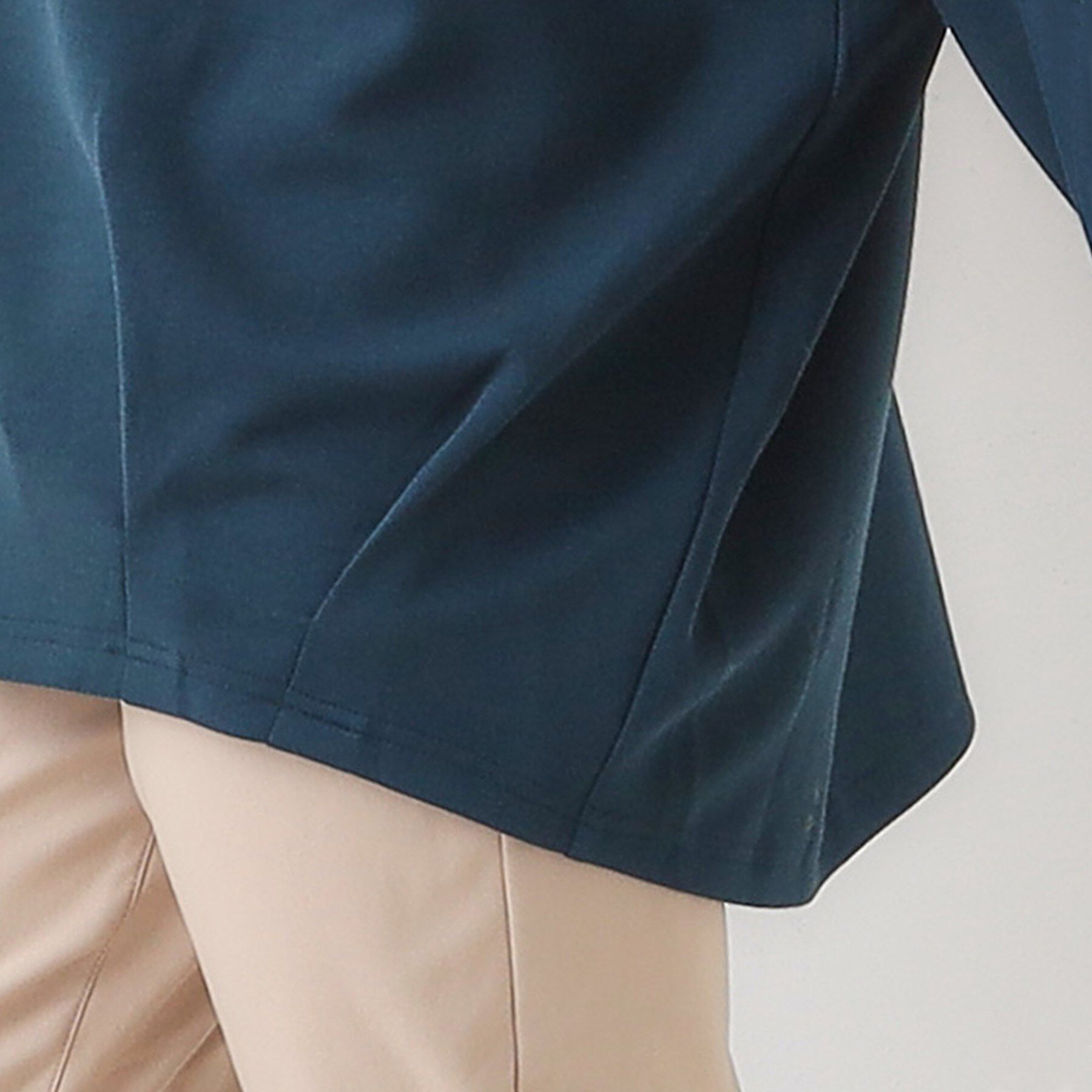 SHOO･LA･RUE「【S-LL/体型カバー】とろみ感が心地よい 裾タック ドルマンチュニック」|チュニック|