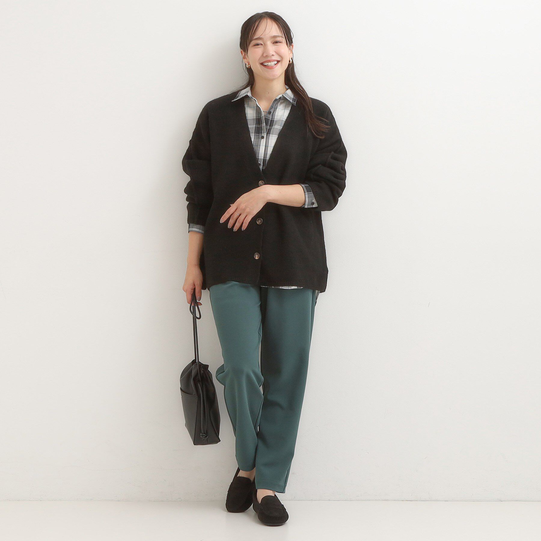 SHOO･LA･RUE「【洗濯機可】ふわっと軽く羽織れる オーバーサイズカーディガン」|カーディガン|