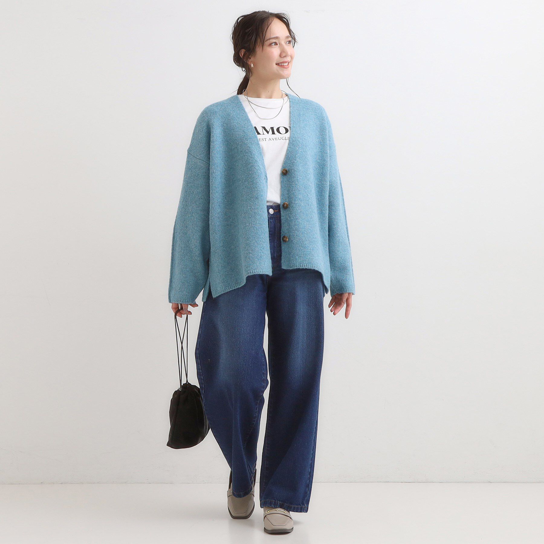 SHOO･LA･RUE「【洗濯機可】ふわっと軽く羽織れる オーバーサイズカーディガン」|カーディガン|