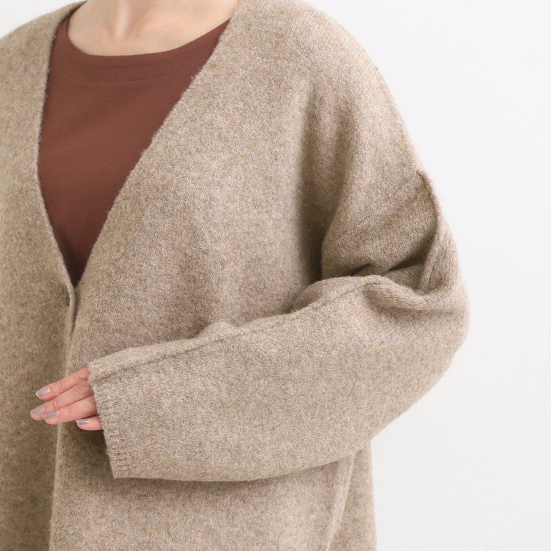 SHOO･LA･RUE「【洗濯機可】ふわっと軽く羽織れる オーバーサイズカーディガン」|カーディガン|