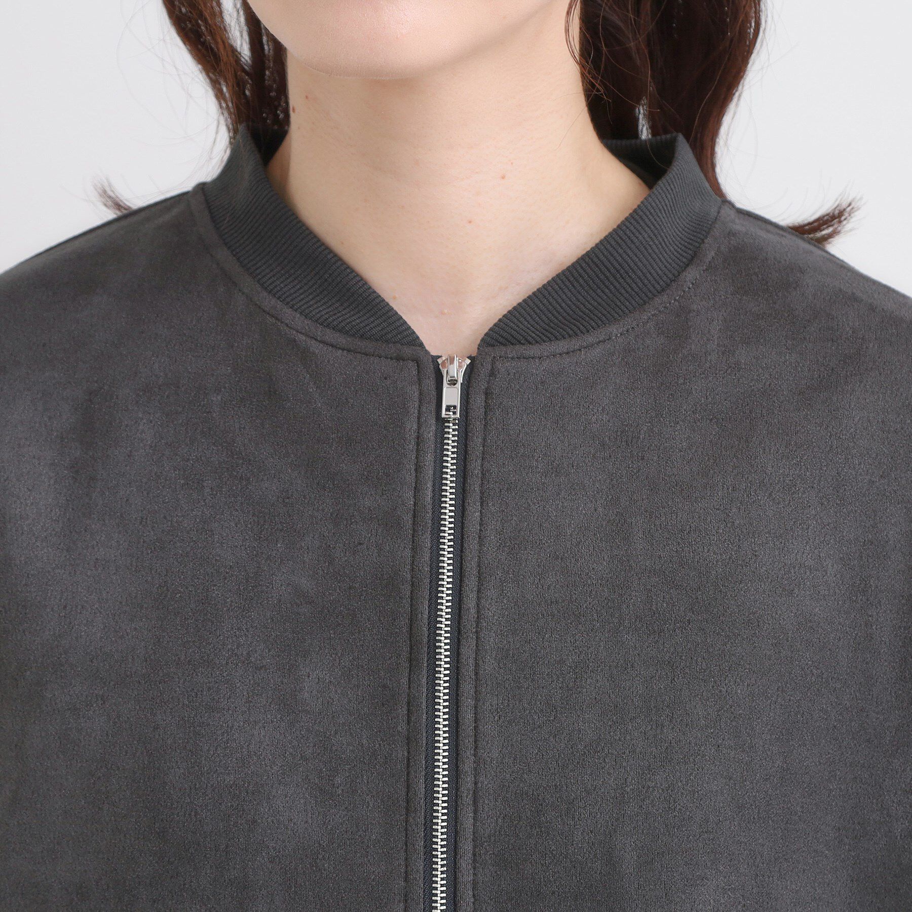 SHOO･LA･RUE「【S-LL】柔らかくて軽い さっと羽織れるフェイクスエードブルゾン【CIRCRIC】」|カーディガン|