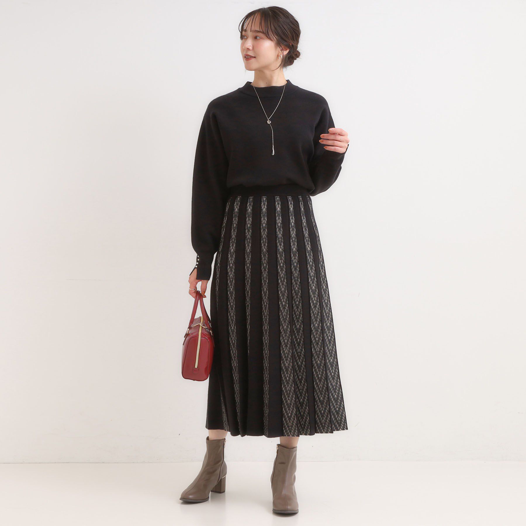 SHOO･LA･RUE「【高レビュー/セットアップ可】女性らしさ際立つ 洗えるもちもちニットスカート」|スカート|