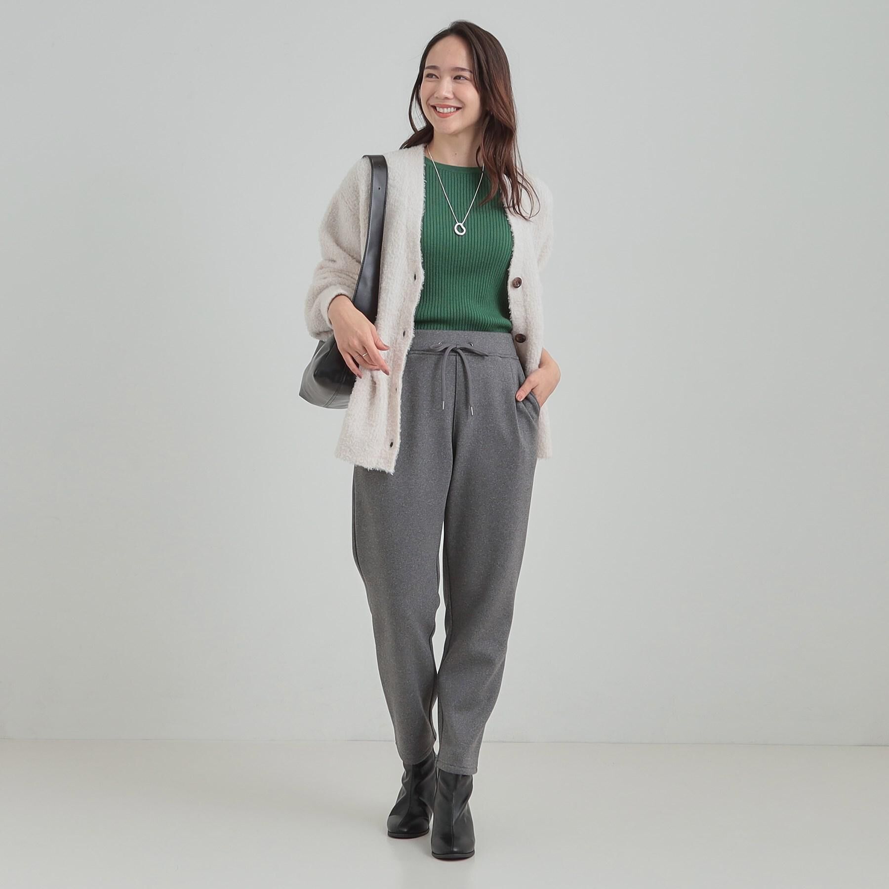 SHOO･LA･RUE「【絶妙なゆるピタ/洗濯機可】ちくちくしにくい リブクルーネックやわらかニット」|ニット・セーター|