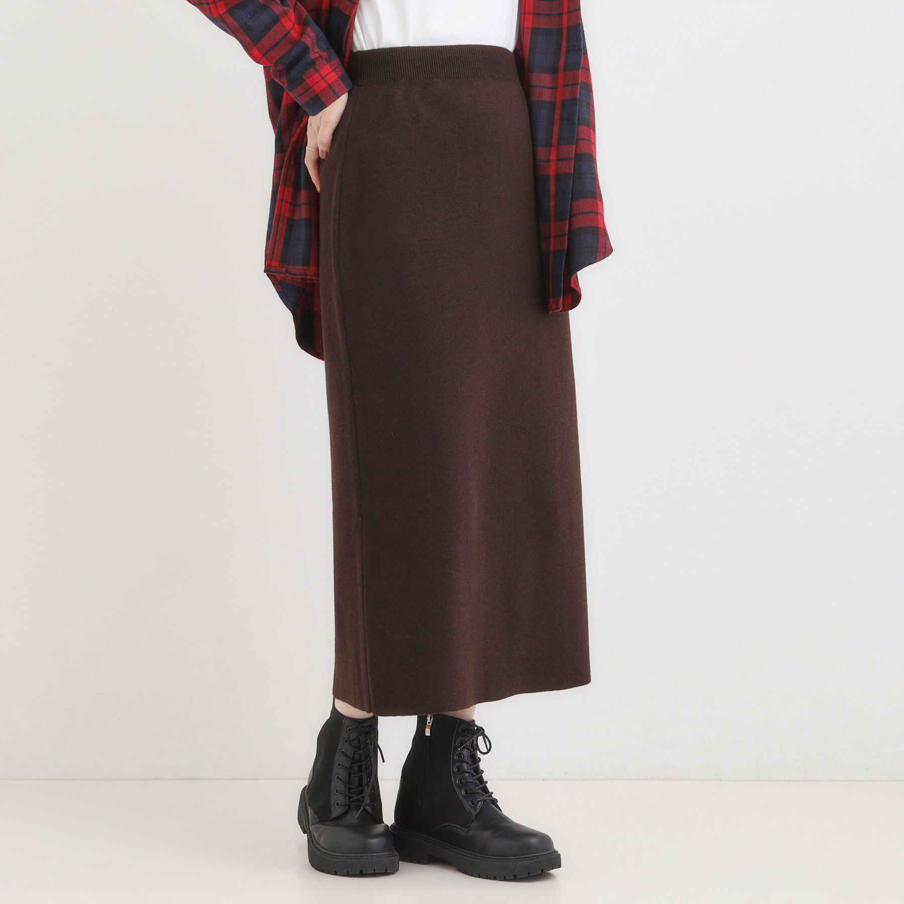 SHOO･LA･RUE「【毛玉レス/洗える】すっきり見えが叶う ナロースカート」|スカート|