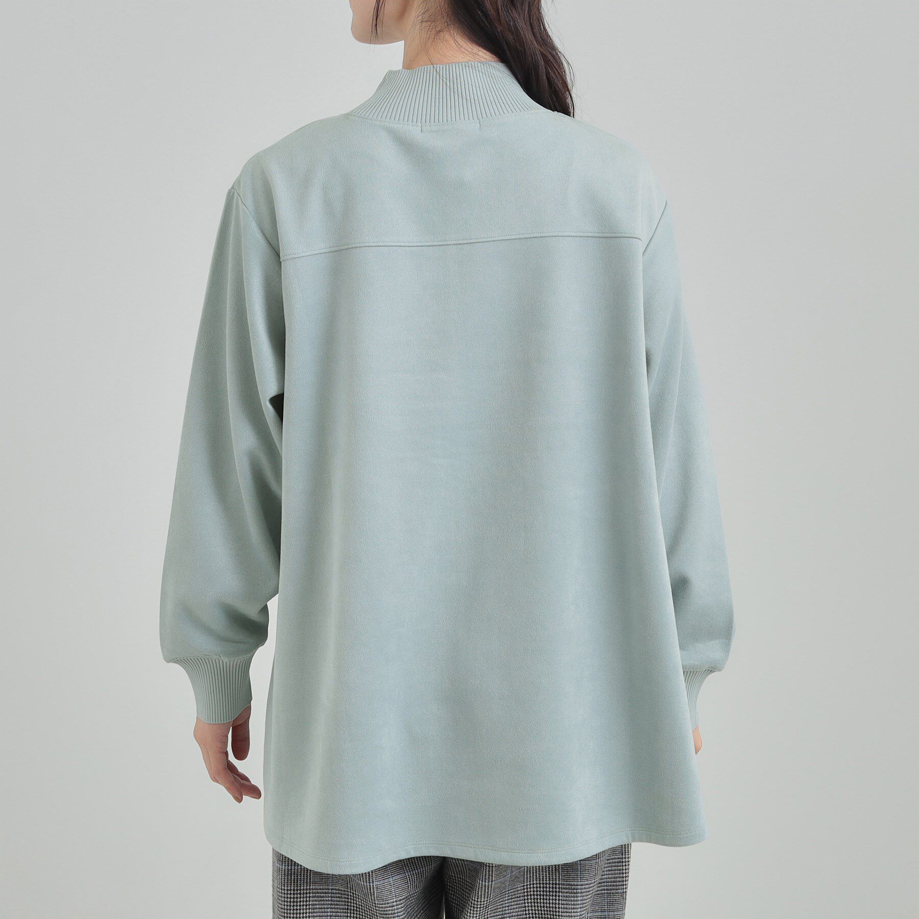 SHOO･LA･RUE「【S-LL】滑らかタッチが癖になる Aラインスエード調トップス」|Tシャツ・カットソー|