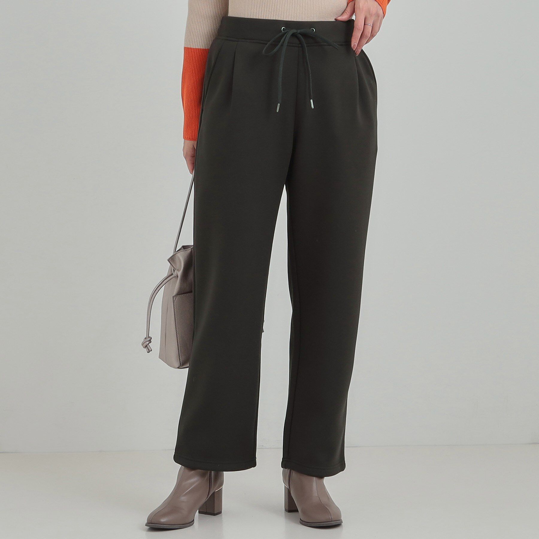 SHOO･LA･RUE「暖もちカーブパンツ」|その他|ブラック(019)