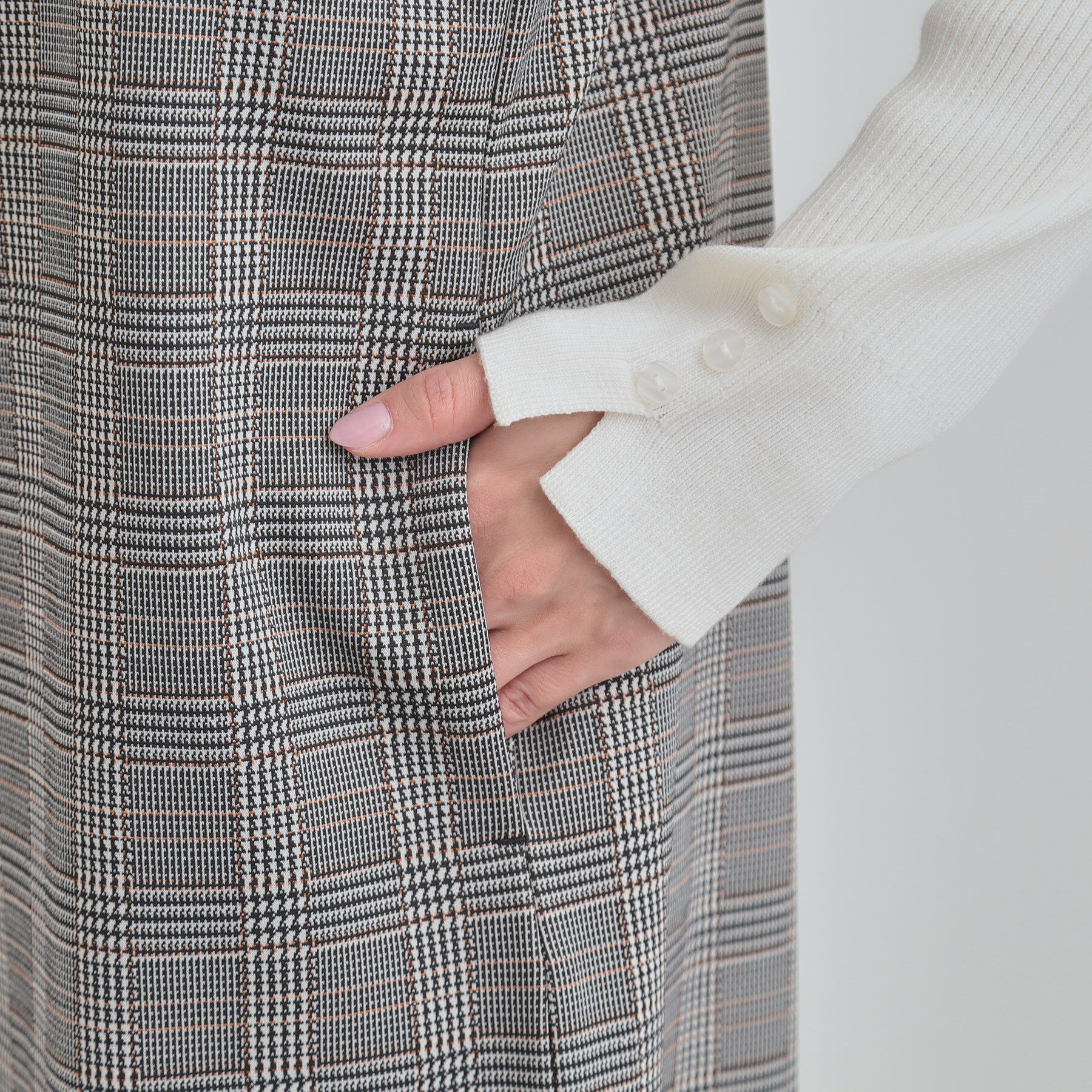 SHOO･LA･RUE「【あったか】大人のための チェック柄フリルサロペット」|オールインワン|