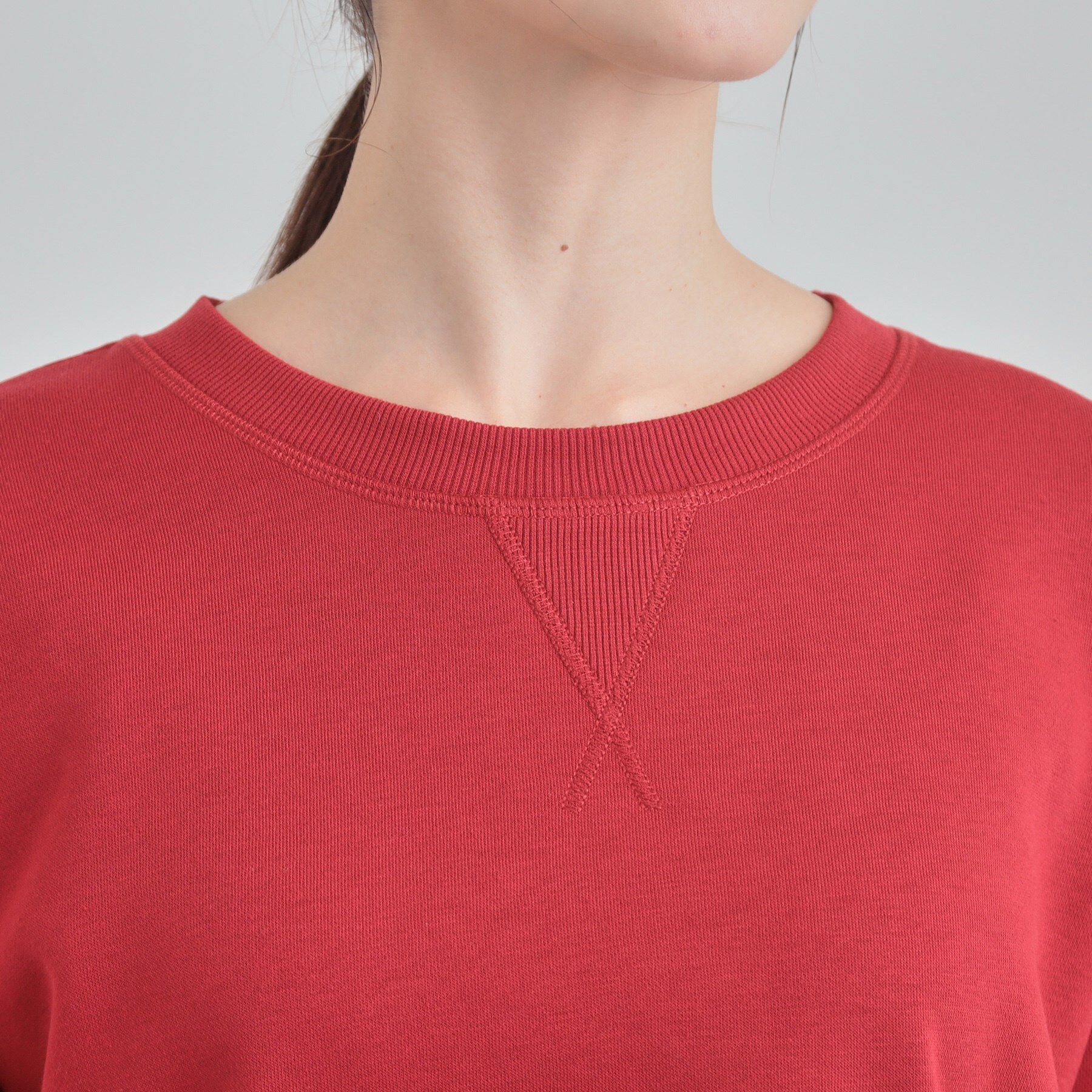 SHOO･LA･RUE「【あったか/S-LL】シンプルだから使いやすい ガゼット付き 裏起毛スウェット」|パーカー|