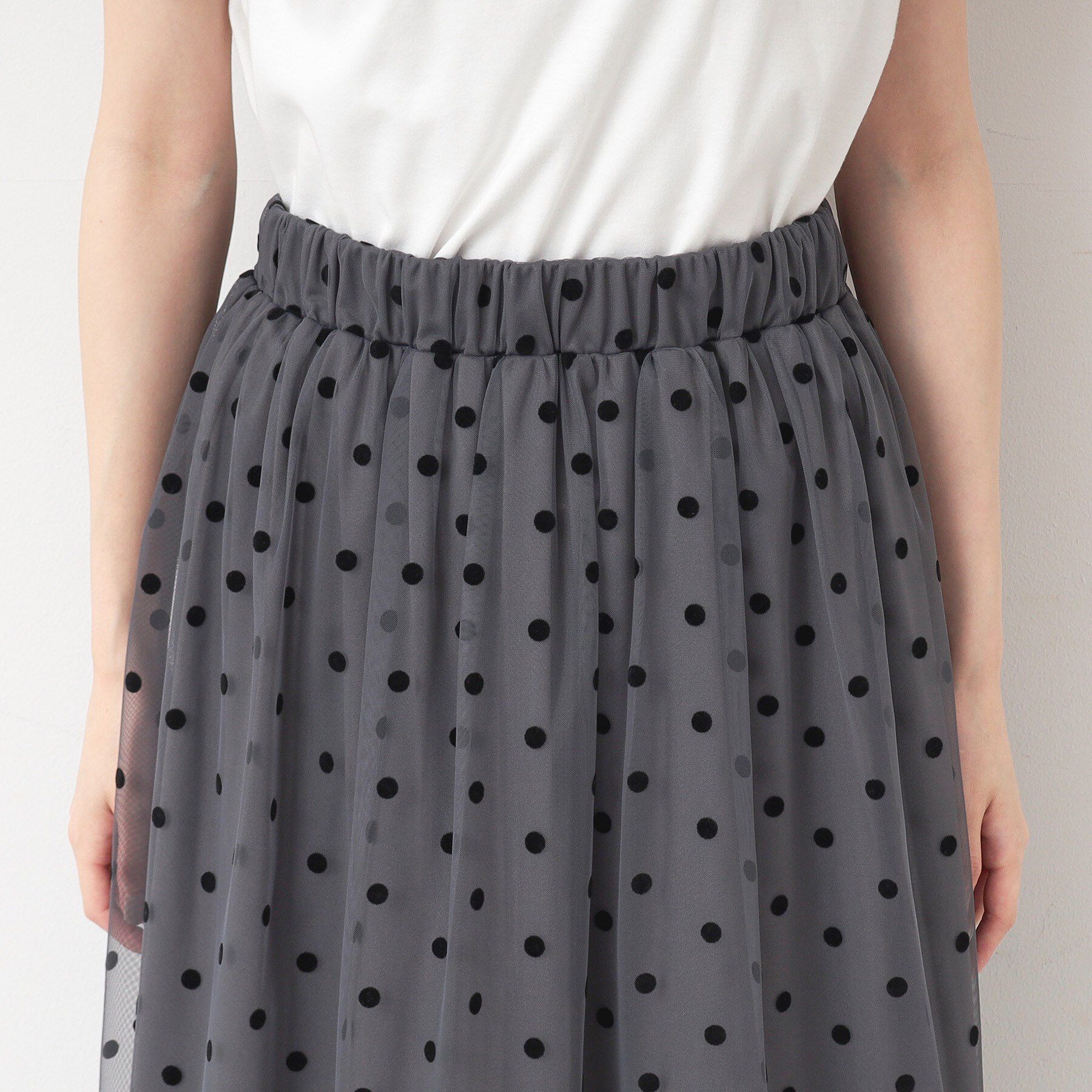 Dessin「【ウエストゴム・洗える】チュールスカート」|スカート|