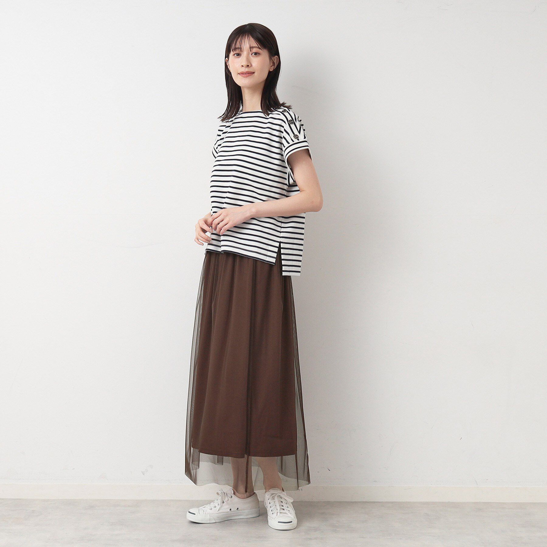 Dessin「【ウエストゴム・洗える】チュールスカート」|スカート|