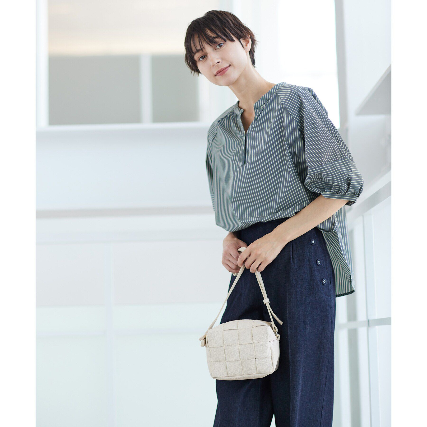 Dessin「【洗える】ランタンスリーブブラウス（XS～L）」|シャツ・ブラウス|