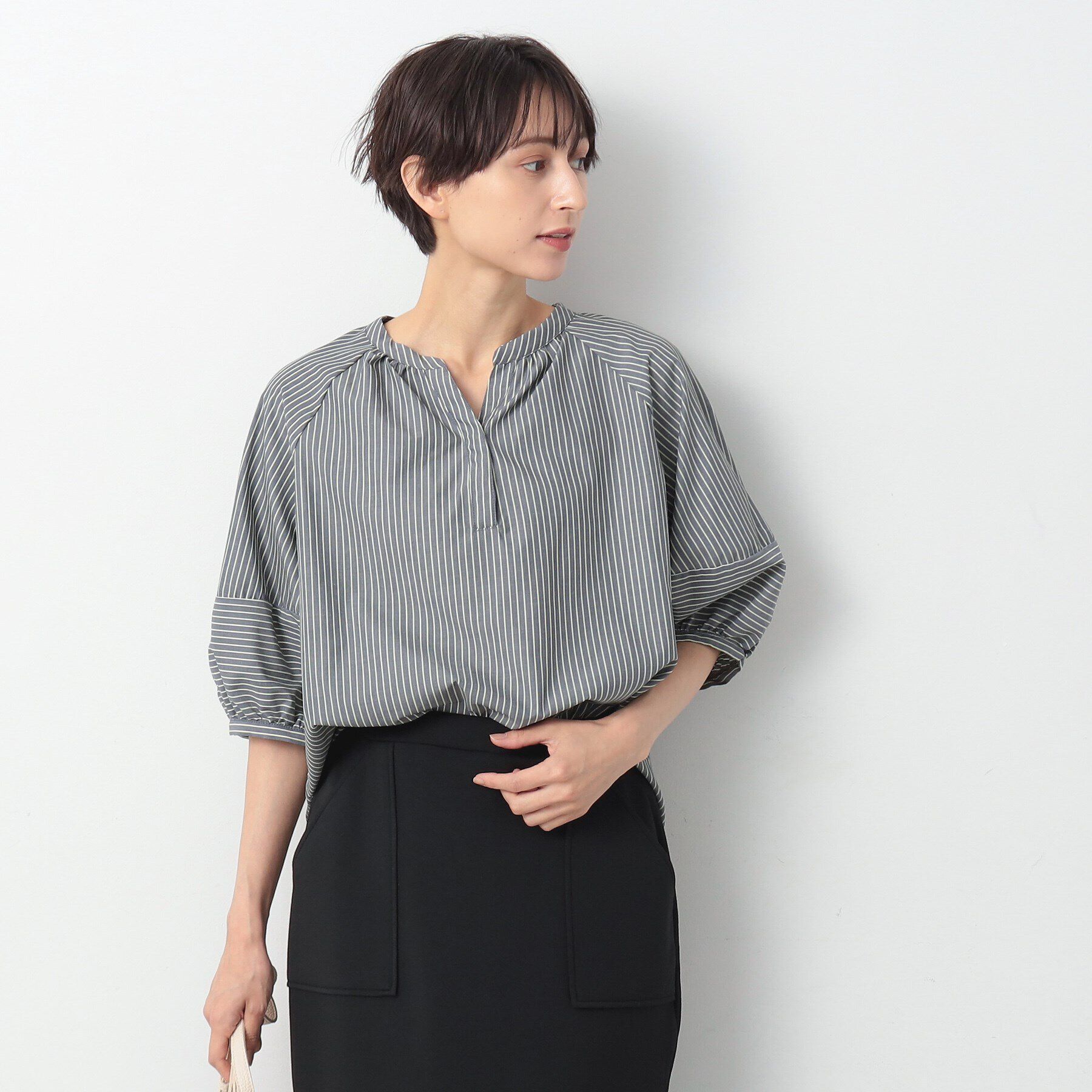 Dessin「【洗える】ランタンスリーブブラウス（XS～L）」|シャツ・ブラウス|