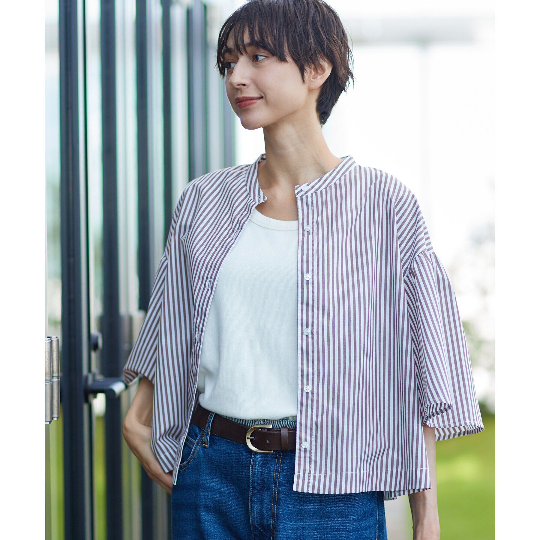 Dessin「【洗える】フレアスリーブブラウス（XS～L）」|シャツ・ブラウス|