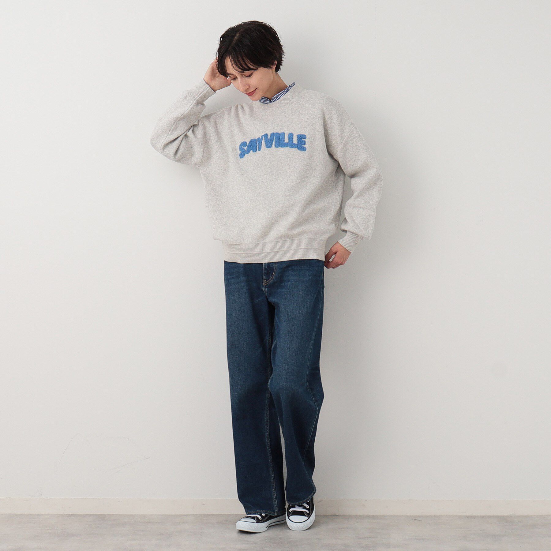 Dessin「【洗える】サガラ刺繍ロゴニット（XS～L）」|ニット・セーター|