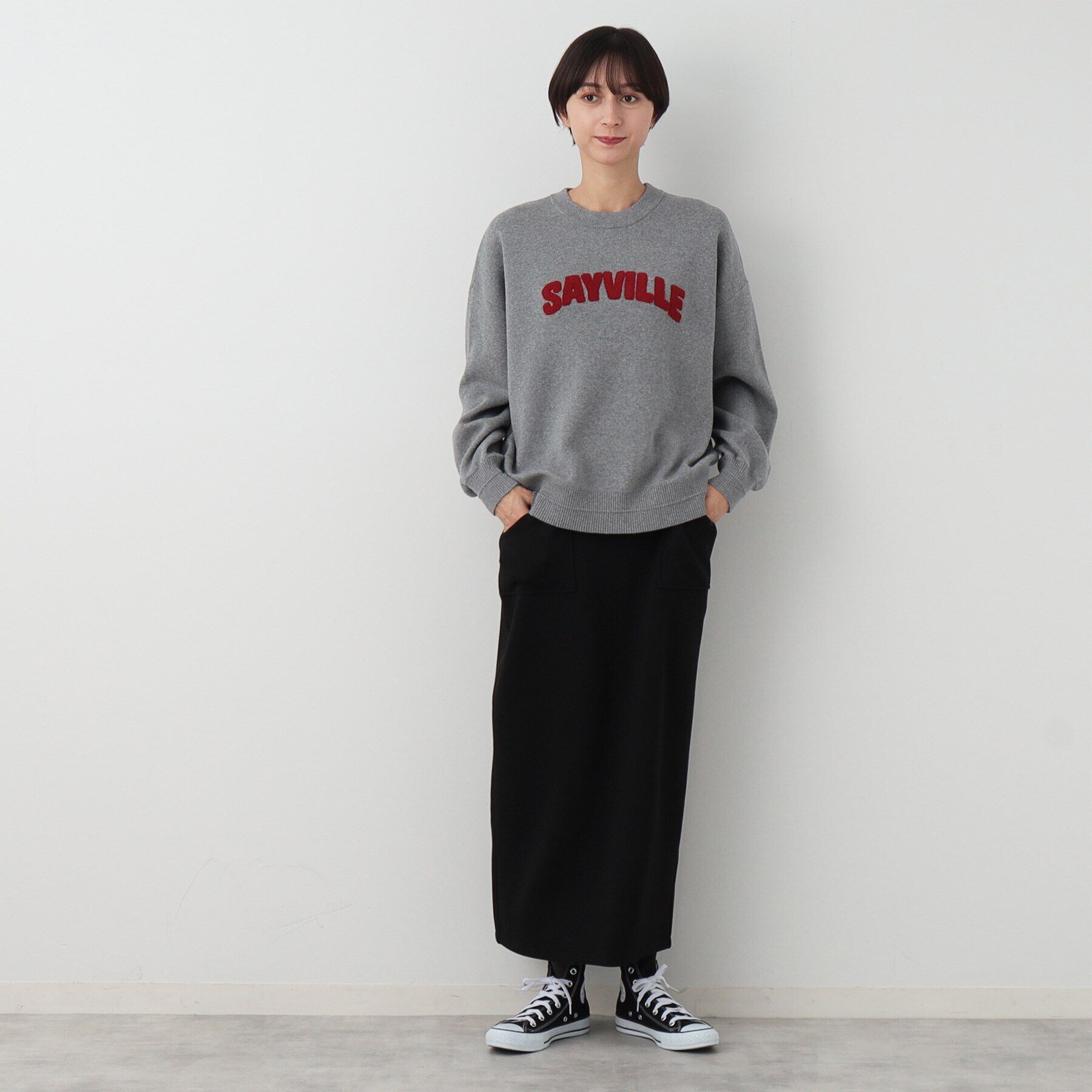 Dessin「【洗える】サガラ刺繍ロゴニット（XS～L）」|ニット・セーター|