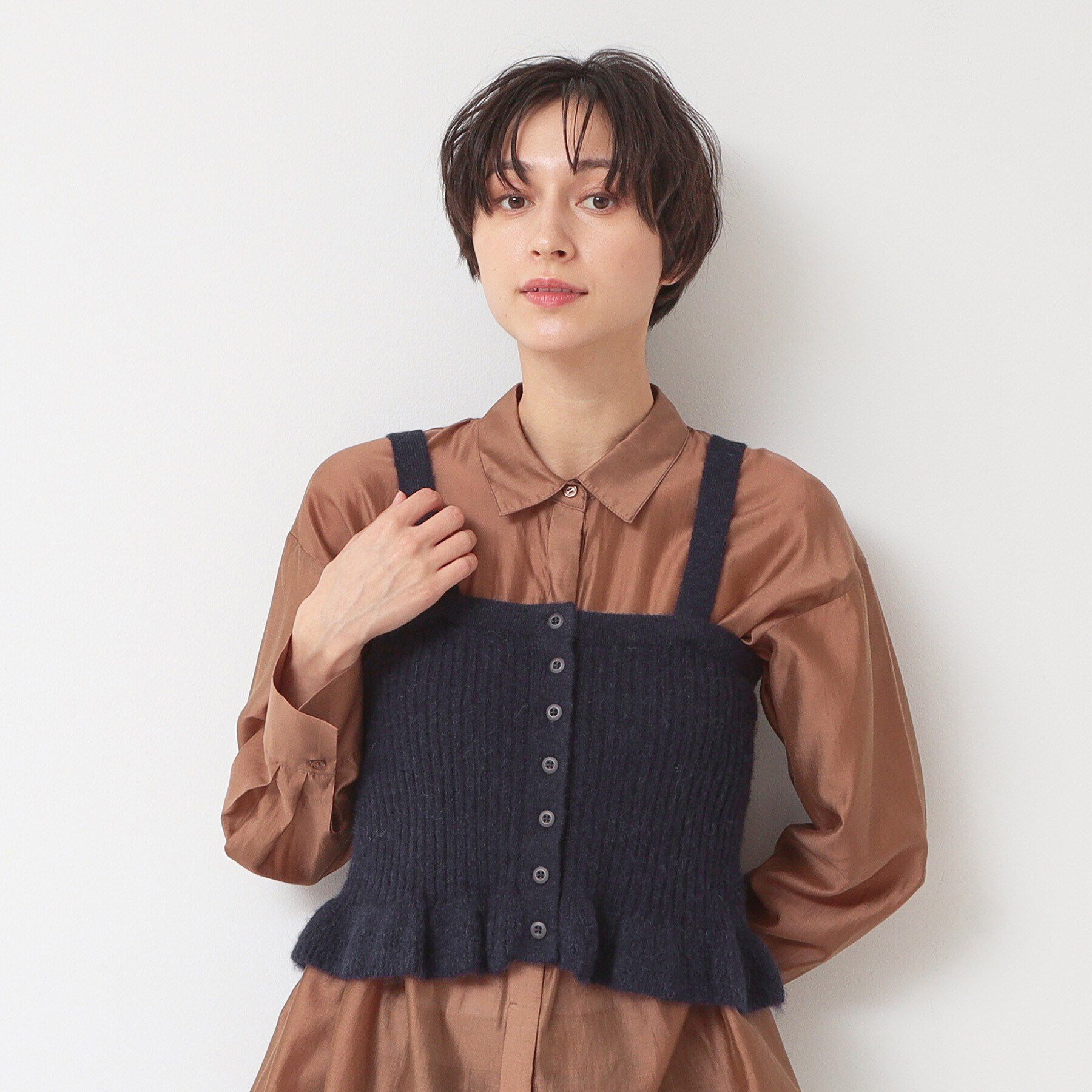 Dessin「【洗える】ニットビスチェ」|ベスト・ジレ|ネイビー(094)