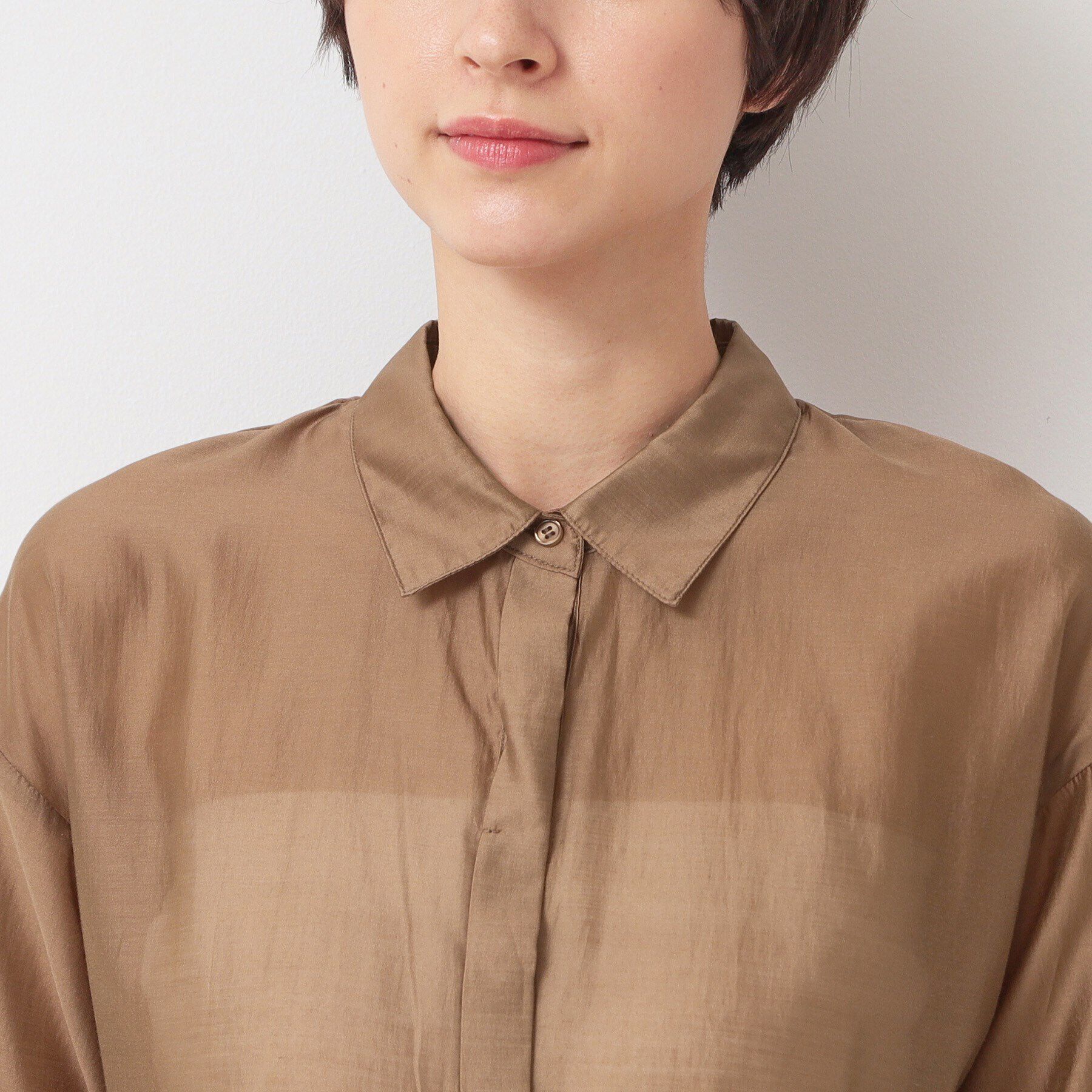 Dessin「【洗える】シアーペプラムシャツ（S～L）」|シャツ・ブラウス|