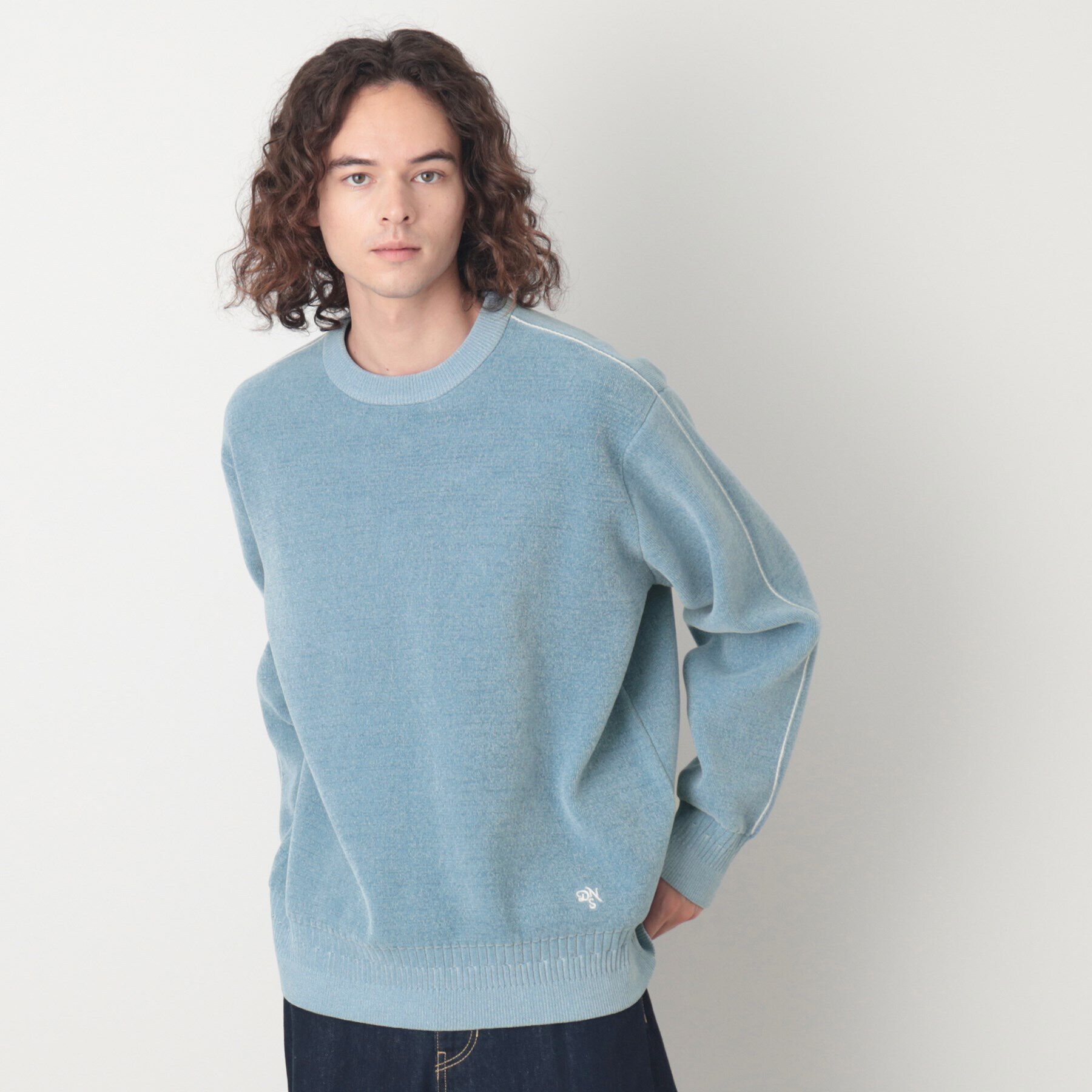 Dessin「モールニットプルオーバー」|ニット・セーター|ブルー(091)