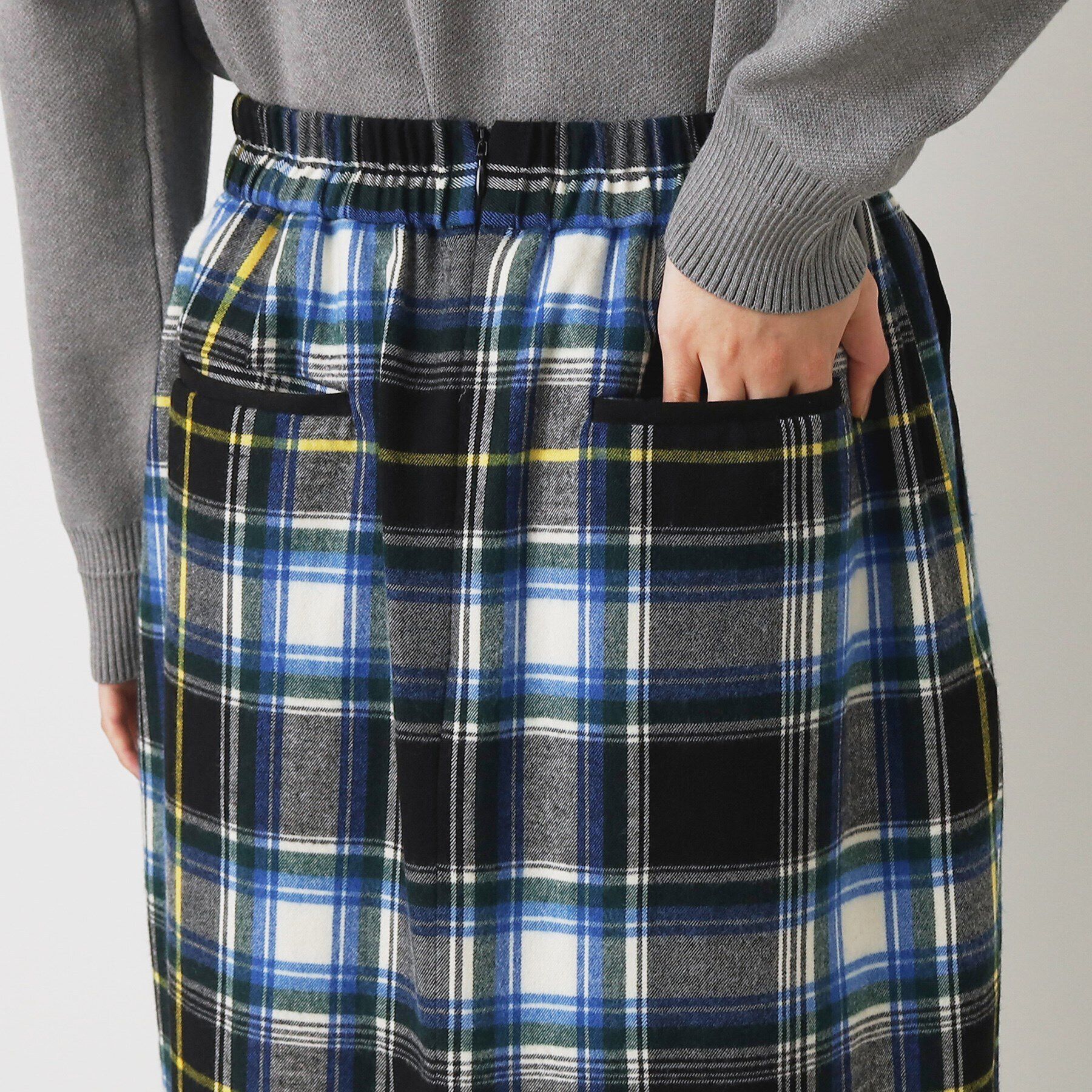 Dessin「【洗える】起毛チェックタックスカート（XS～L）」|スカート|