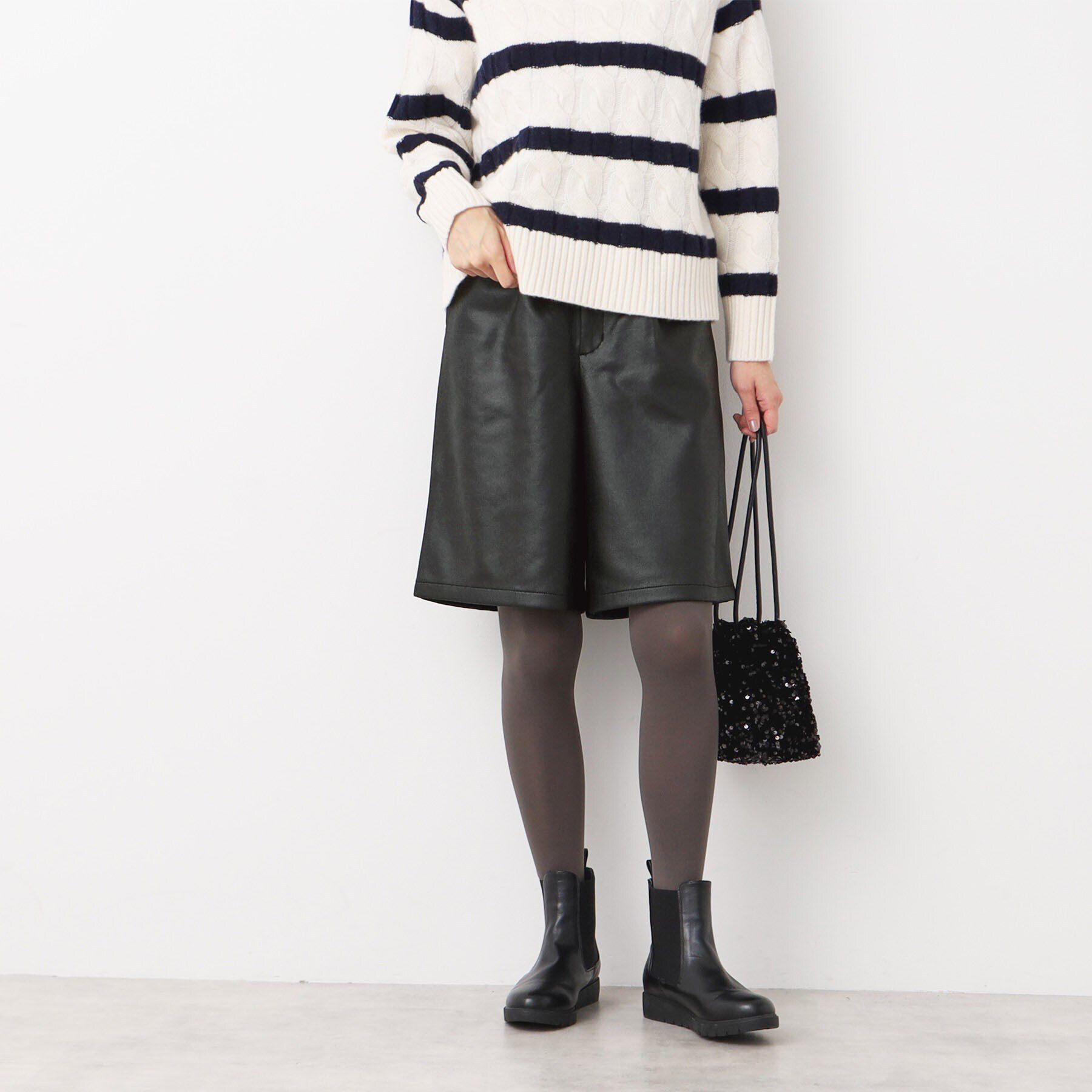 Dessin「【洗える】レザー調ハーフパンツ」|その他|