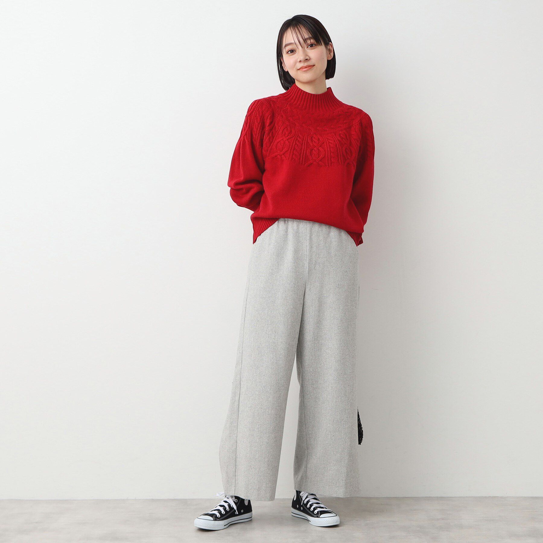 Dessin「【洗える・4サイズ展開】求心ケーブルニット（XS～L）」|ニット・セーター|