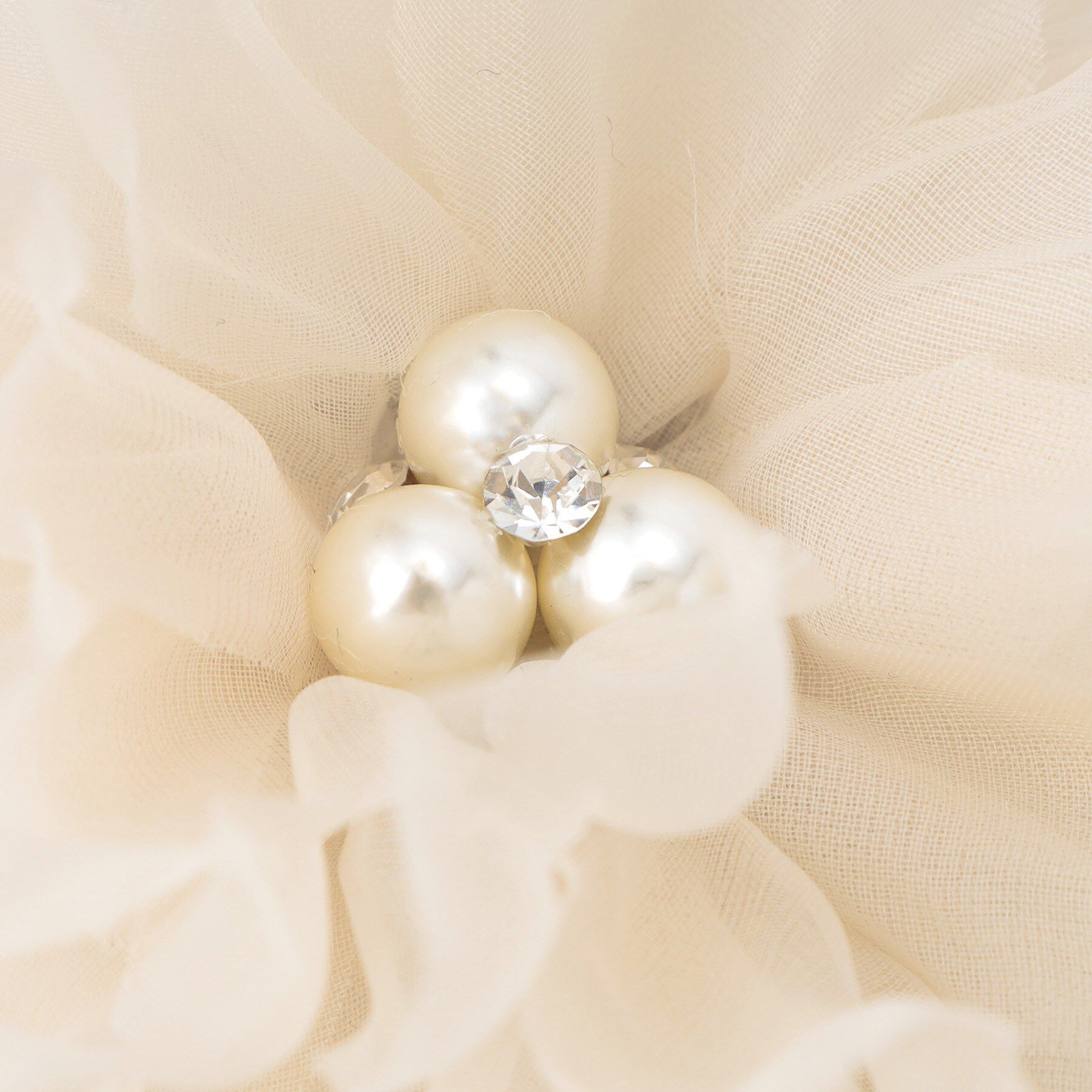 Dessin「【入卒／セレモニー】パール調シフォンコサージュ」|ブローチ・コサージュ|