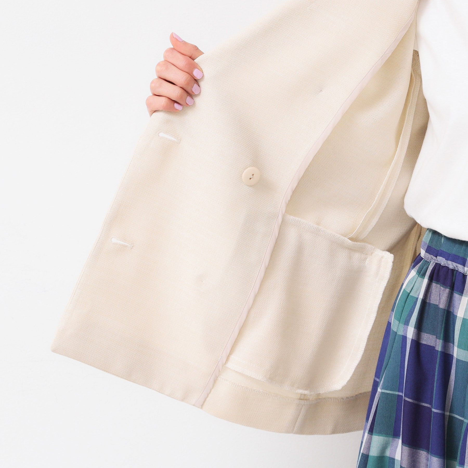 Dessin「【洗える】リネンライクダブルジャケット（S～L）」|テーラードジャケット|