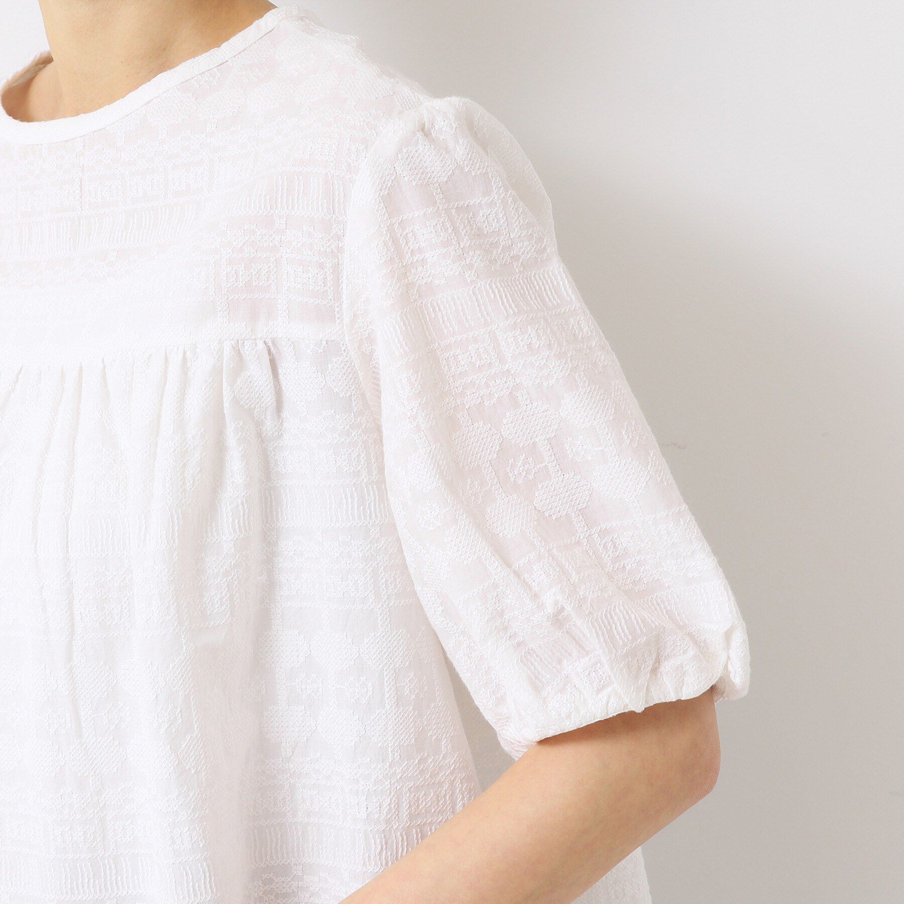 Dessin「【インド刺繍・セットアップ可能・洗える】クルーネックブラウス」|シャツ・ブラウス|