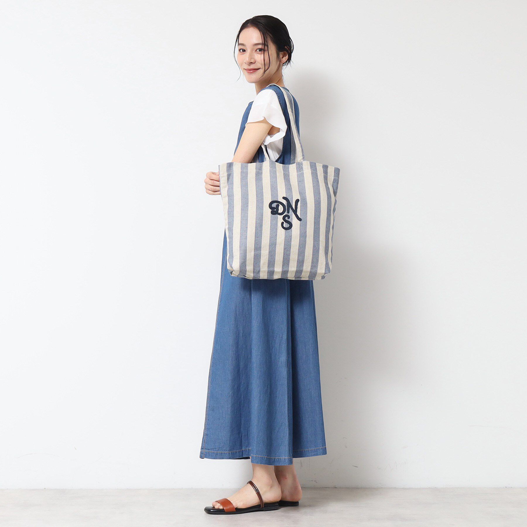 Dessin「ストライプロゴ刺繍トート」|トートバッグ|