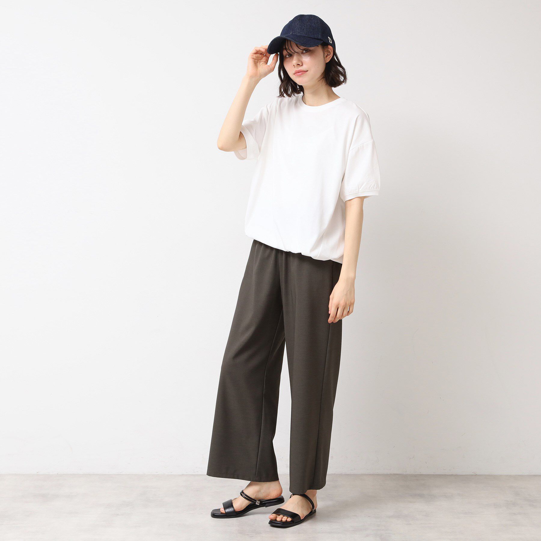 Dessin「【二の腕カバー/接触冷感/UV】ドローコードカットソー（XS～L）」|Tシャツ・カットソー|