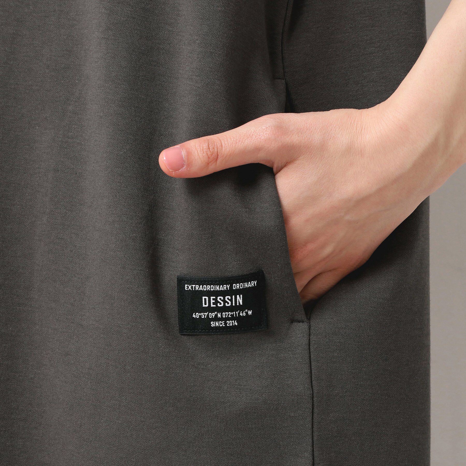 Dessin「【洗える】ヘンリーネックジャージワンピース」|ワンピース|