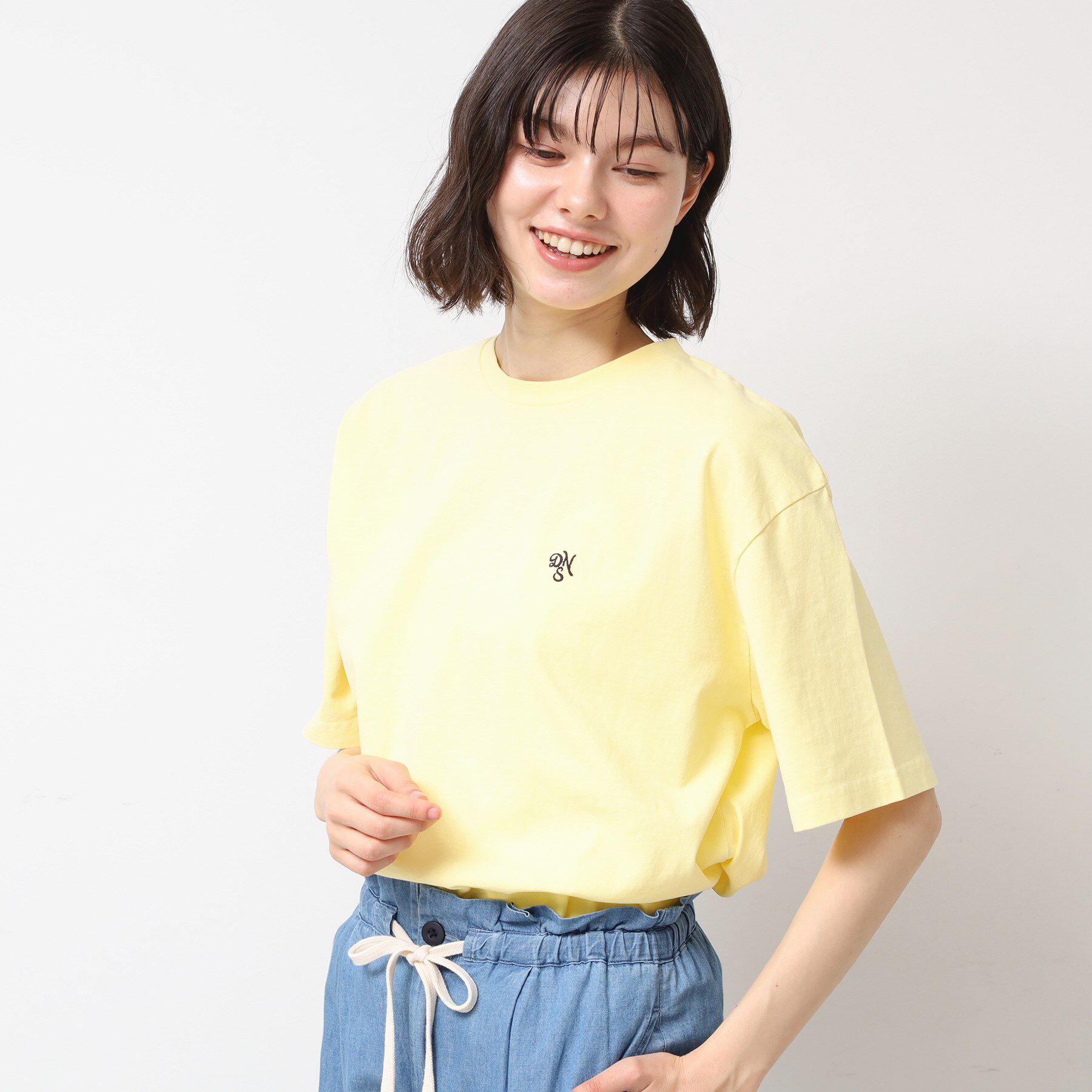 Dessin「【ユニセックス・洗える】ロゴ入りピグメントTシャツ」|Tシャツ・カットソー|