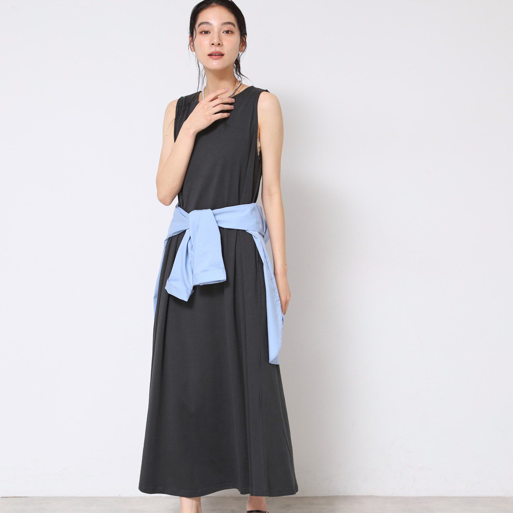 Dessin「【2点セット・洗える】テントラインジャージワンピース」|スーツ|