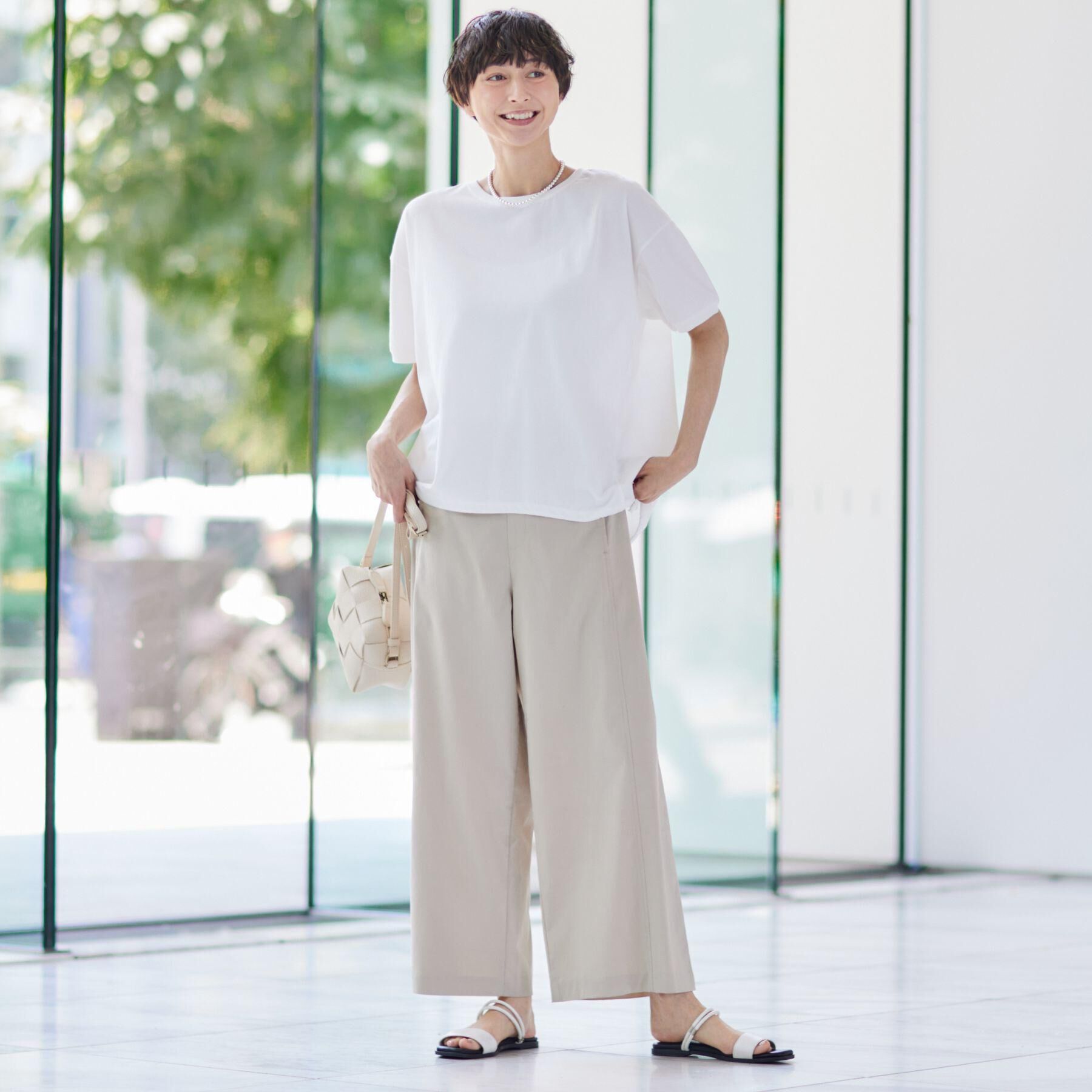 Dessin「【洗える】ストレッチセミワイドパンツ」|その他|