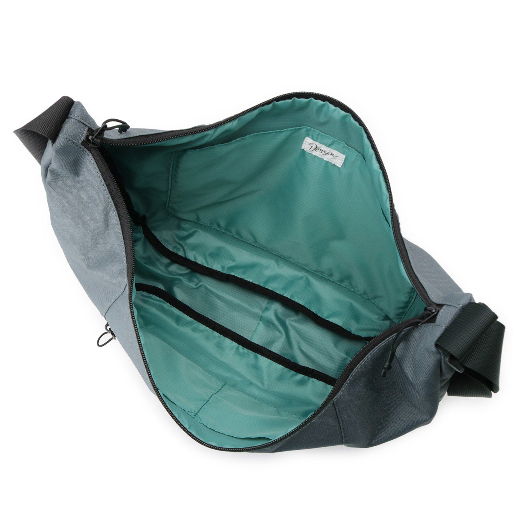 Dessin「【ユニセックス/A4収納可/多ポケット】リップストップハーフムーンショルダーバッグ」|ショルダー・メッセンジャー|