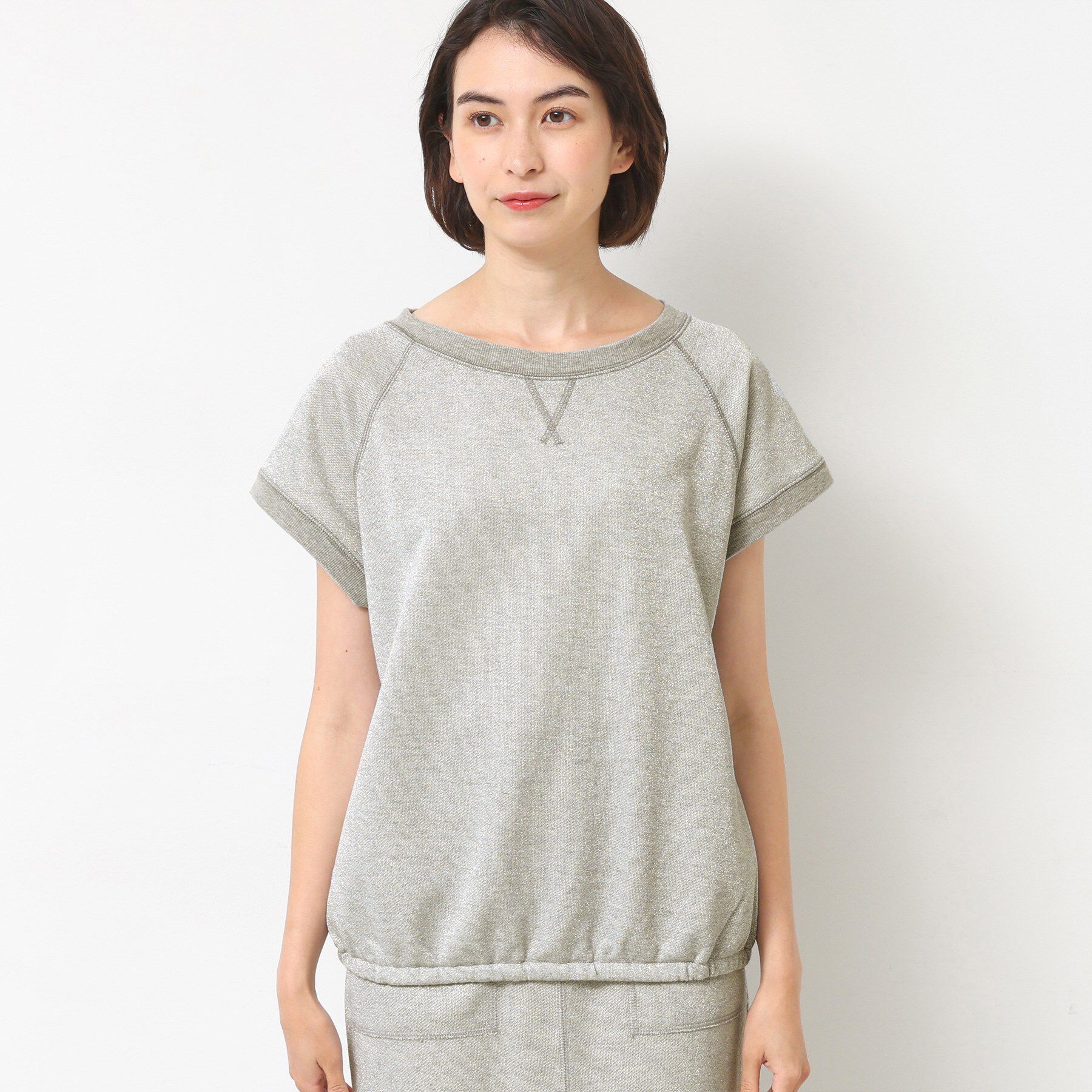 Dessin「【セットアップ可・洗える】ラメ裏毛トップス」|Tシャツ・カットソー|