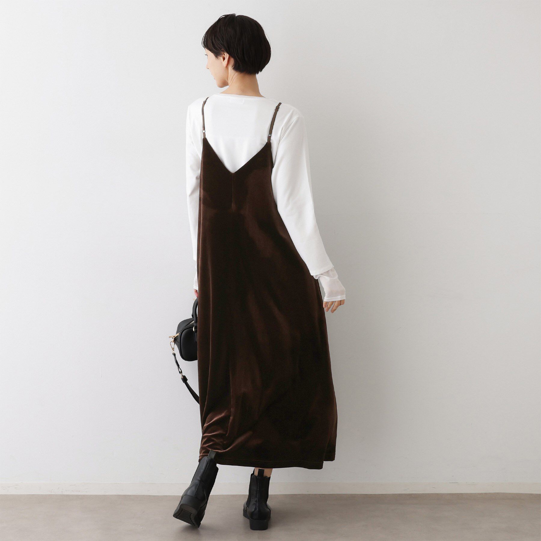 Dessin「【前後2WAY/洗える】ベロアワンピース」|ワンピース|