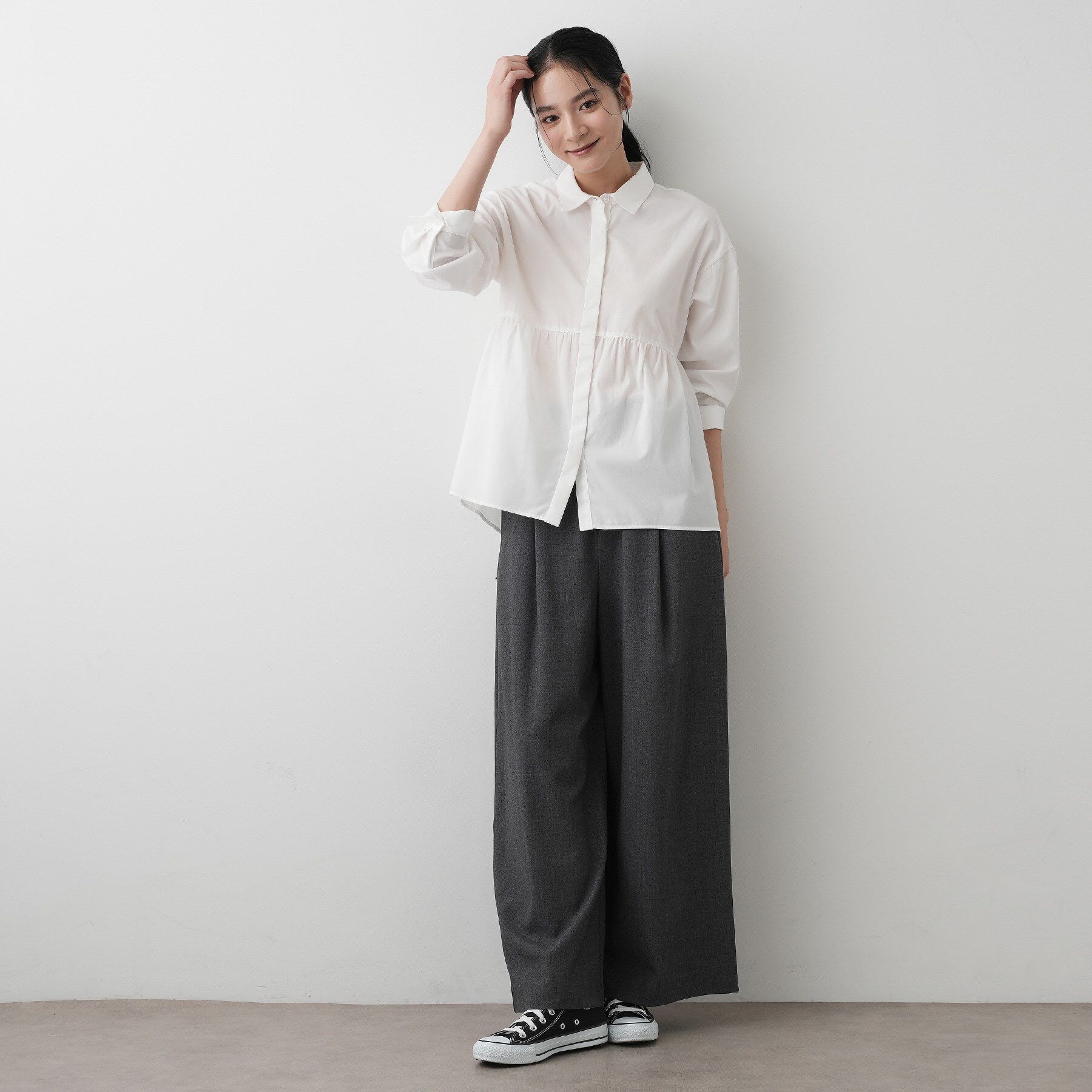 Dessin「【洗える】ペプラムブラウス」|シャツ・ブラウス|