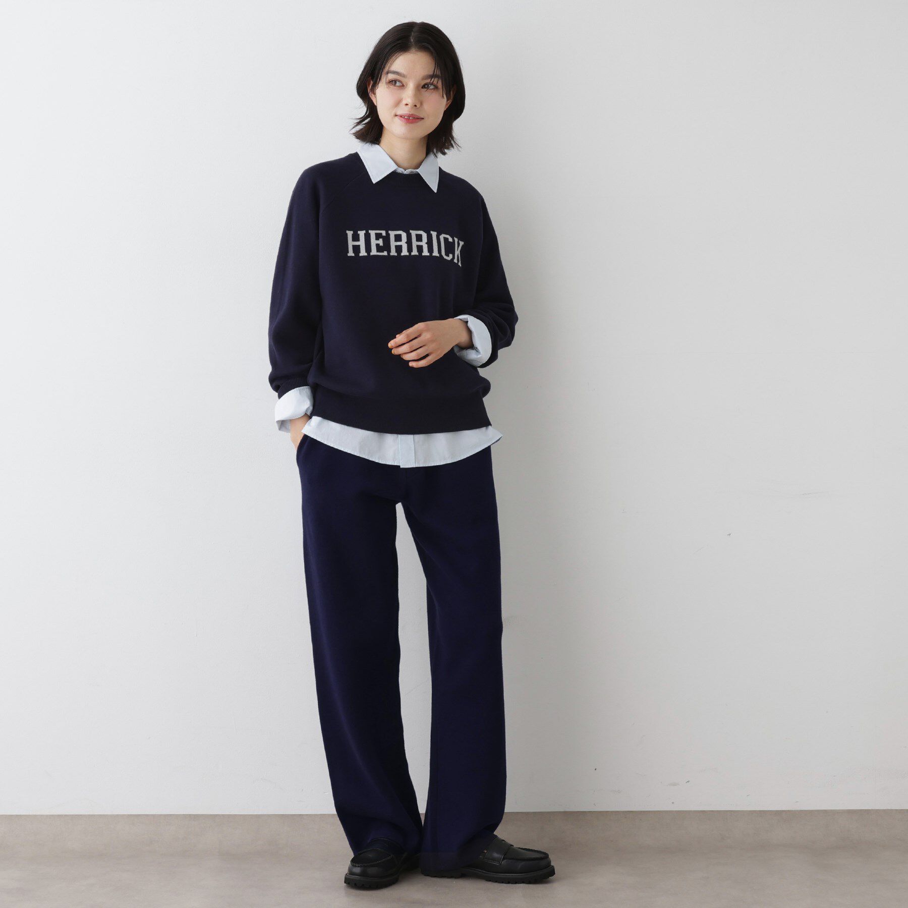 Dessin「【ウエストゴム／洗える】コットンニットリラクシーパンツ」|その他|