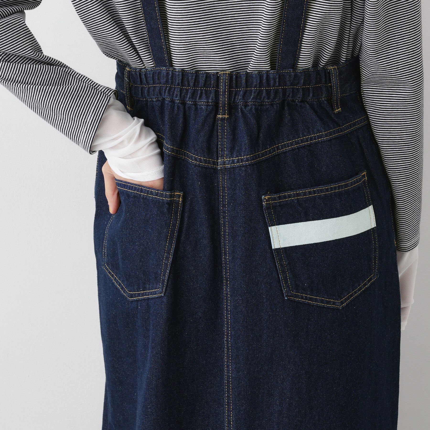 Dessin「【2WAY・洗える】デニムジャンパースカート」|スカート|