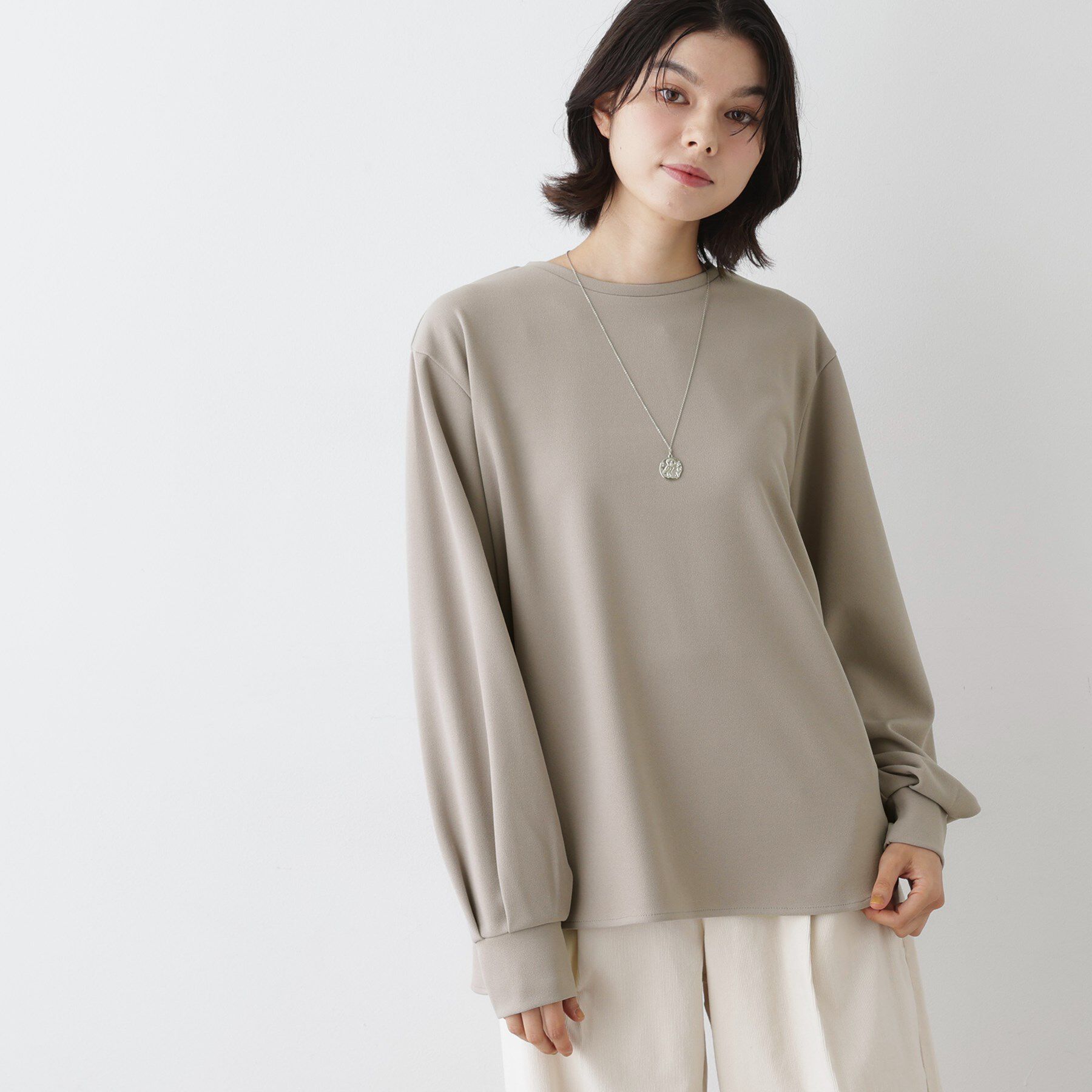 Dessin「【体型カバー・洗える】ドロップショルダーブラウス」|シャツ・ブラウス|