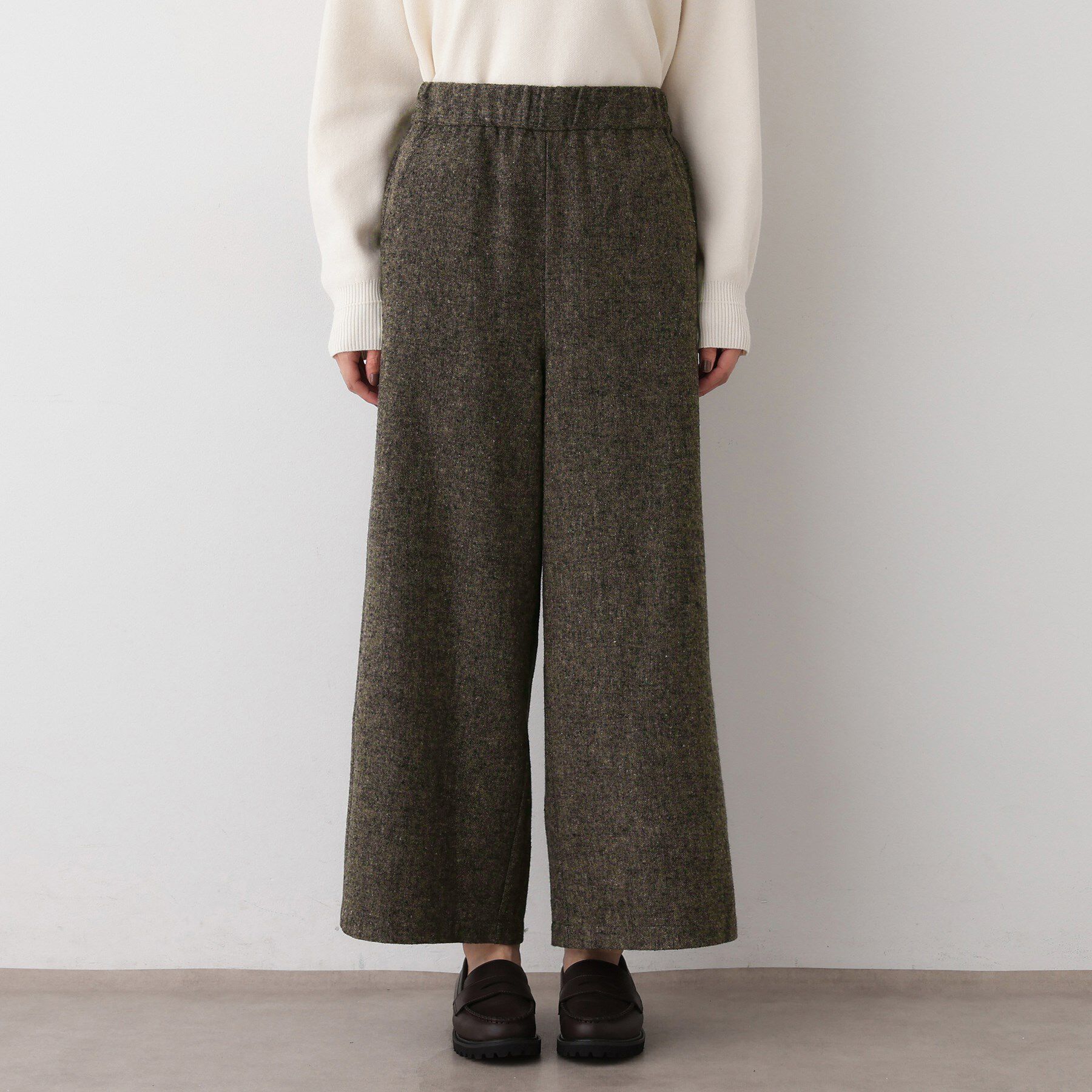 Dessin「【洗える/後ろゴム】ツイードワイドパンツ」|その他|