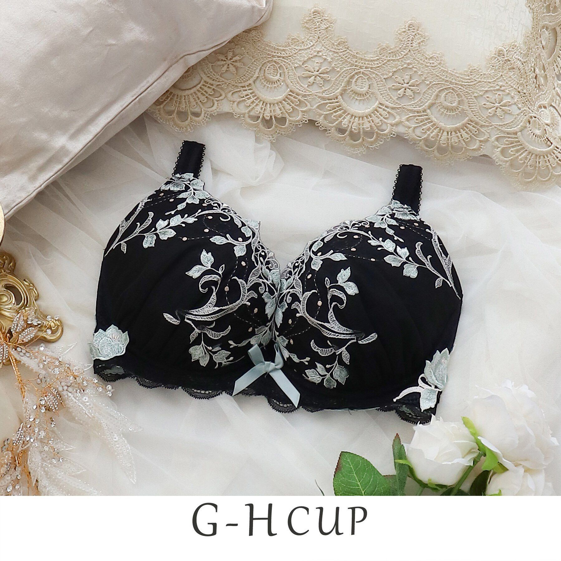 Risa Magli「アナベル ブラジャー」|インナー|ブラック(019)