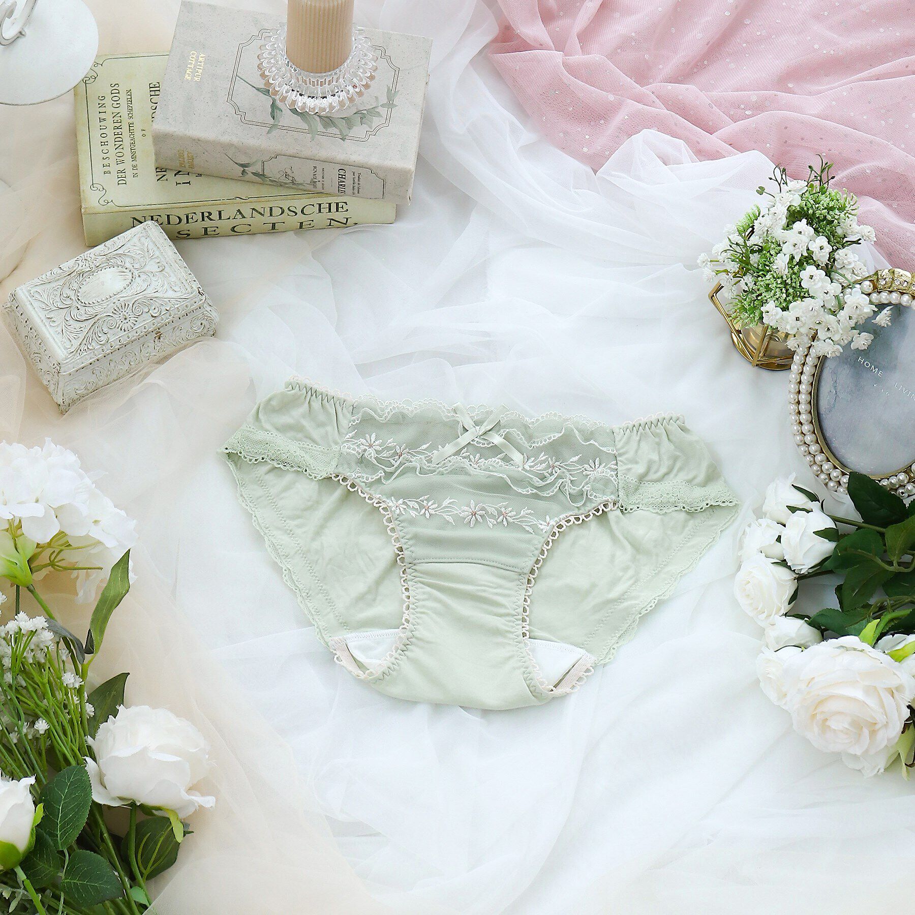 Risa Magli「ラーラ サニタリーショーツ」|インナー|ミント(020)