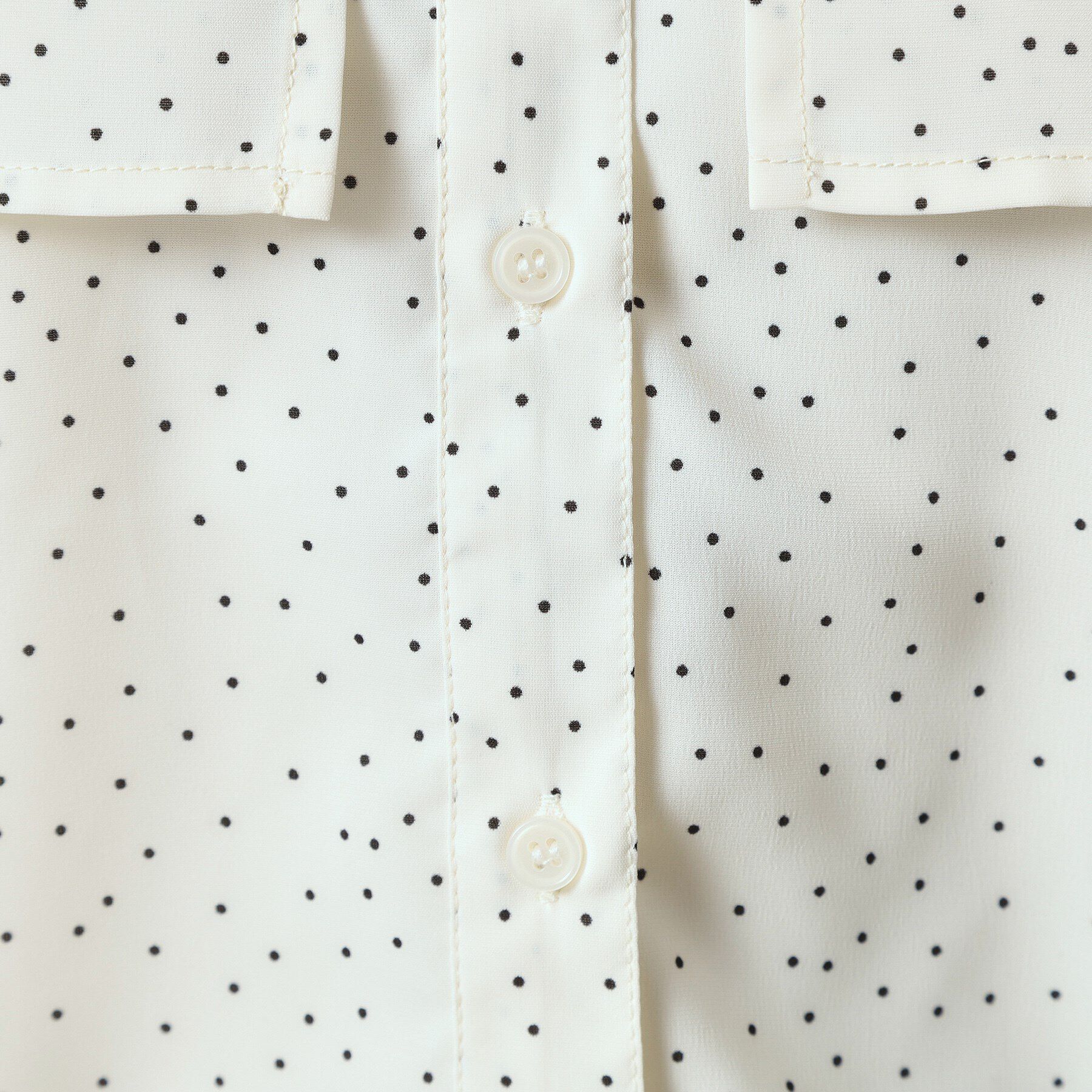 ITS&rsquo;DEMO「【手洗い可】ケープフリルドットブラウス」|シャツ・ブラウス|