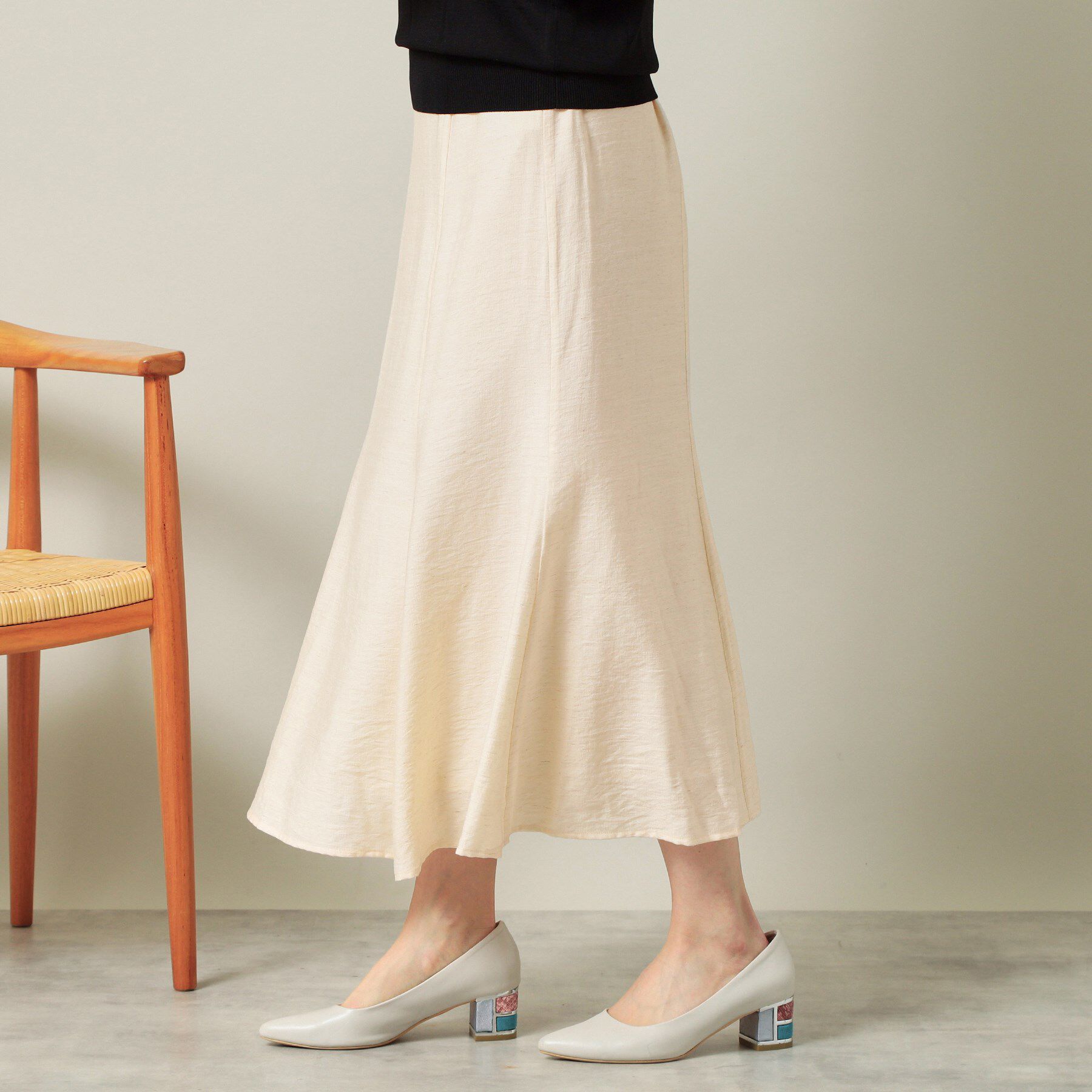 ITS&rsquo;DEMO「【ウエストゴム／洗濯機OK】リネン混マーメイドスカート」|スカート|